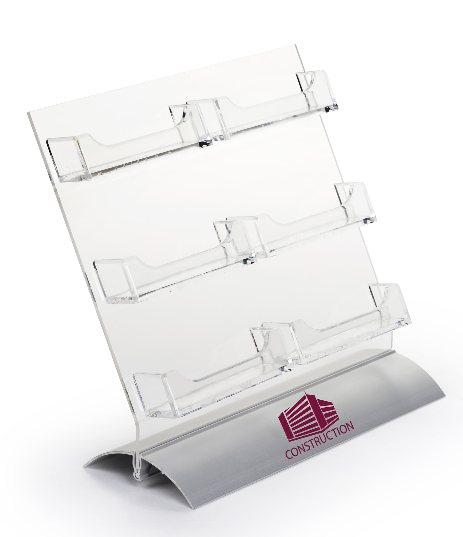Multi-Pocket Card Display with Custom Logo Available in 9 Colors