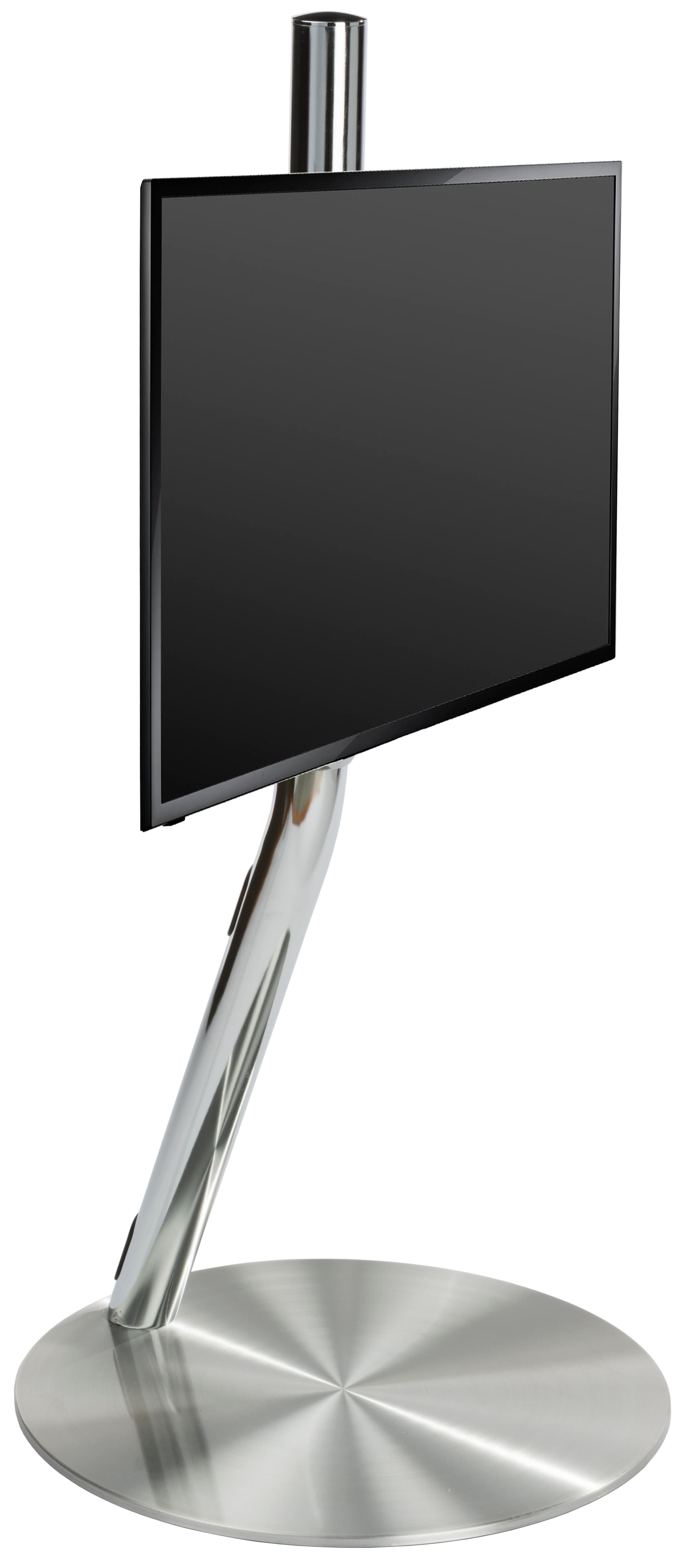 Chrome Floor Standing TV Mount for 50" Screens
