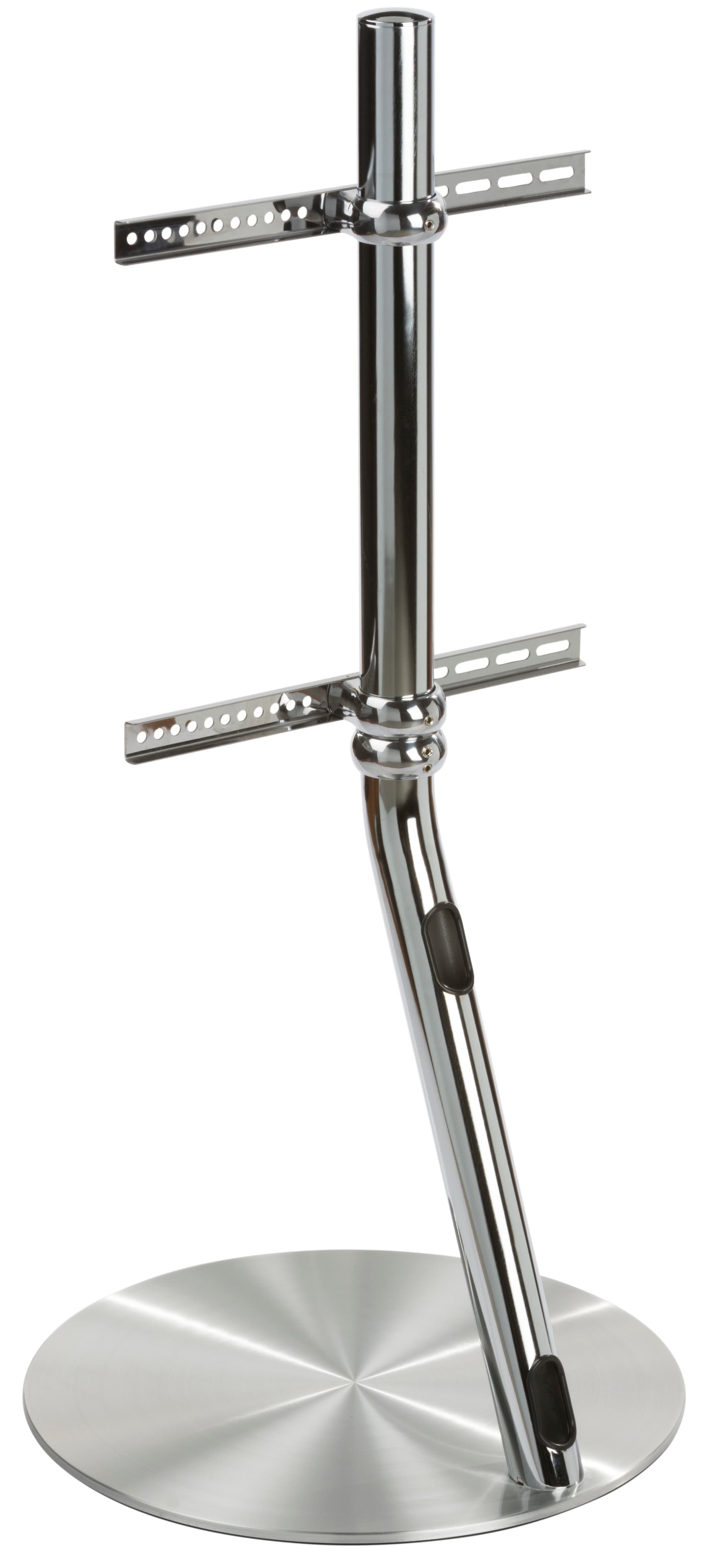 Chrome Floor Standing TV Mount, VESA Compatible