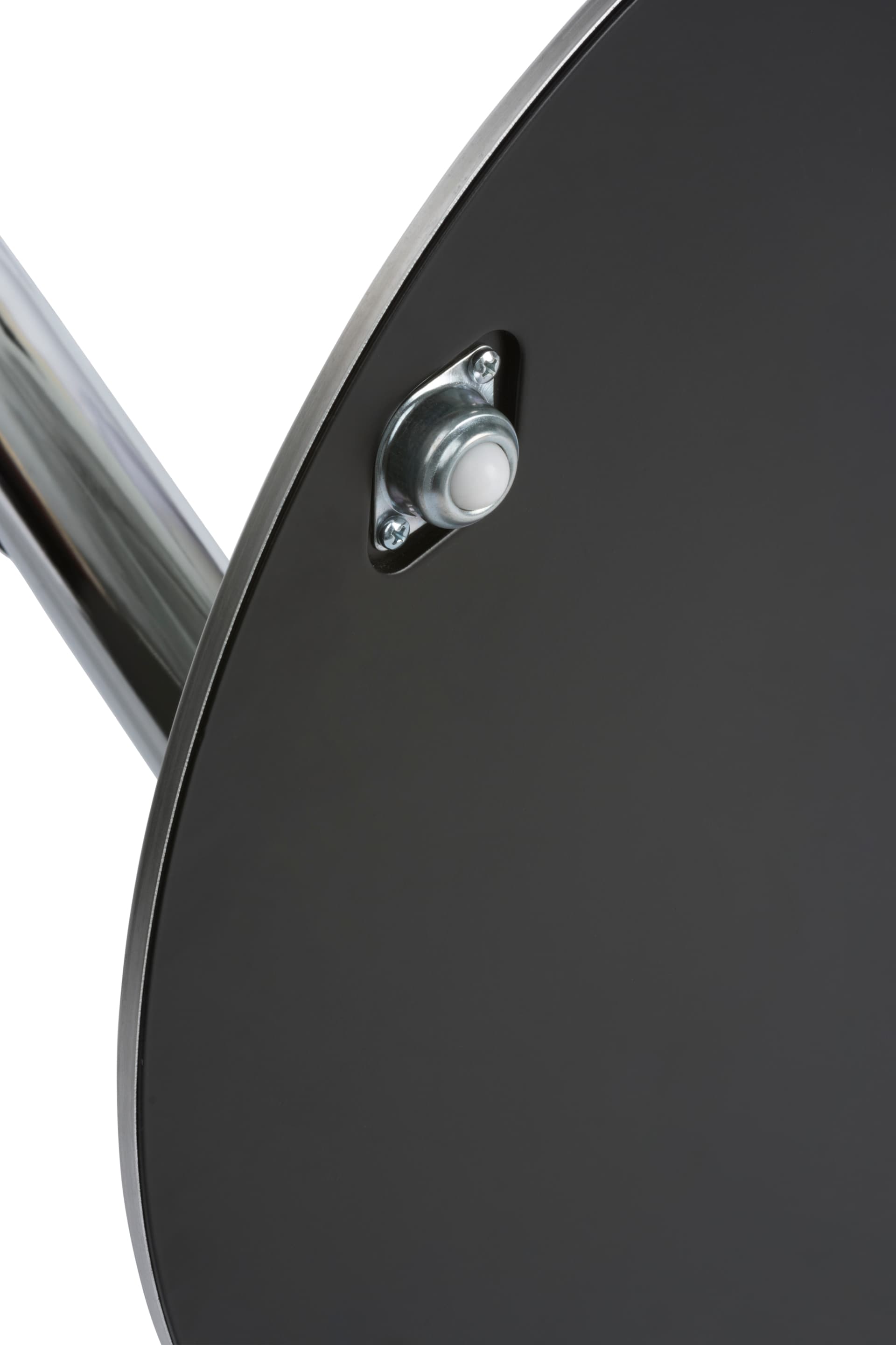 Chrome Floor Standing TV Mount with Casters