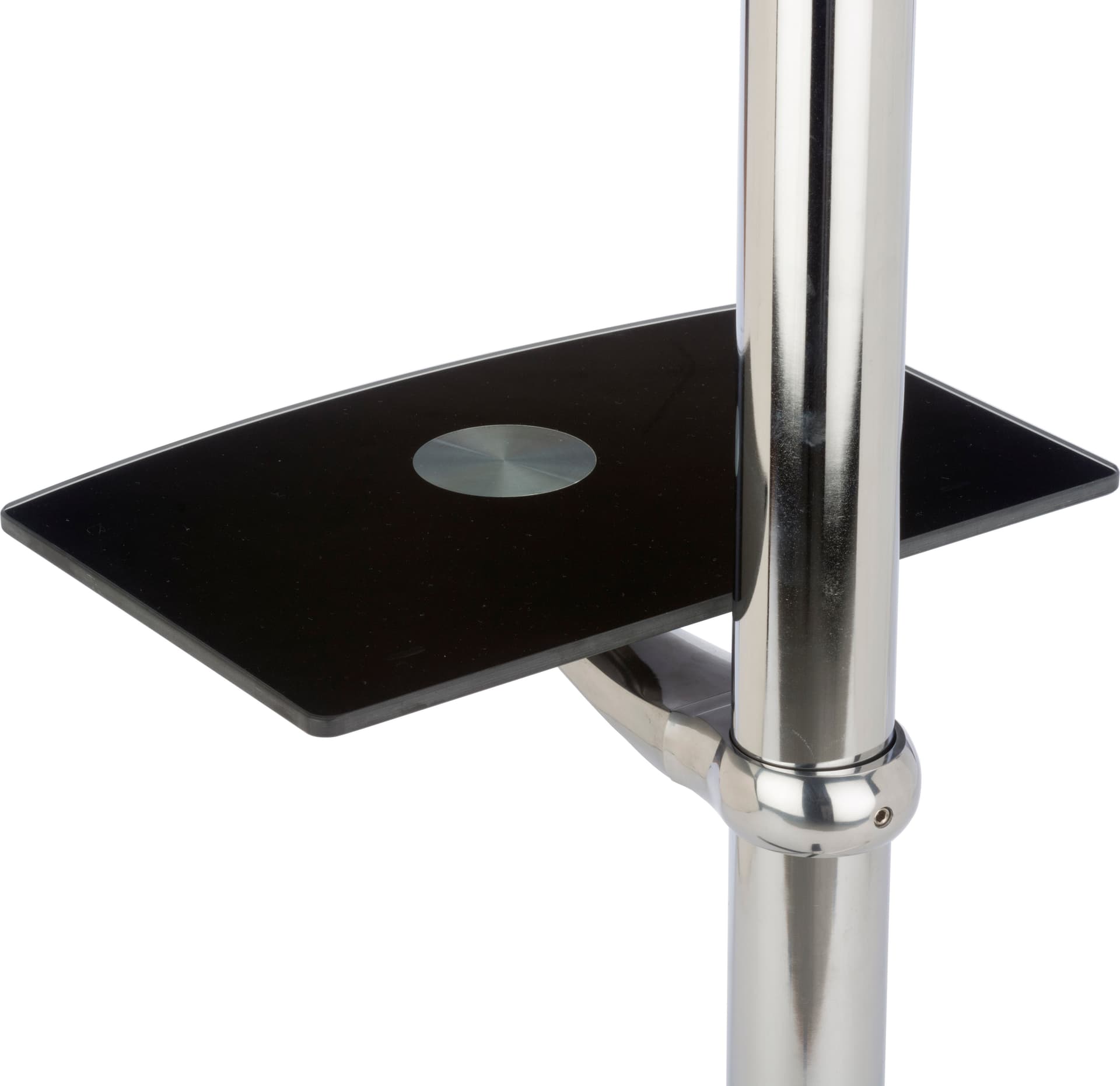 Stainless Steel Plasma Stand with AV Shelf