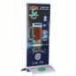 Acrylic Sign Holder with Aluminum Base, Bottom Insert - Clear