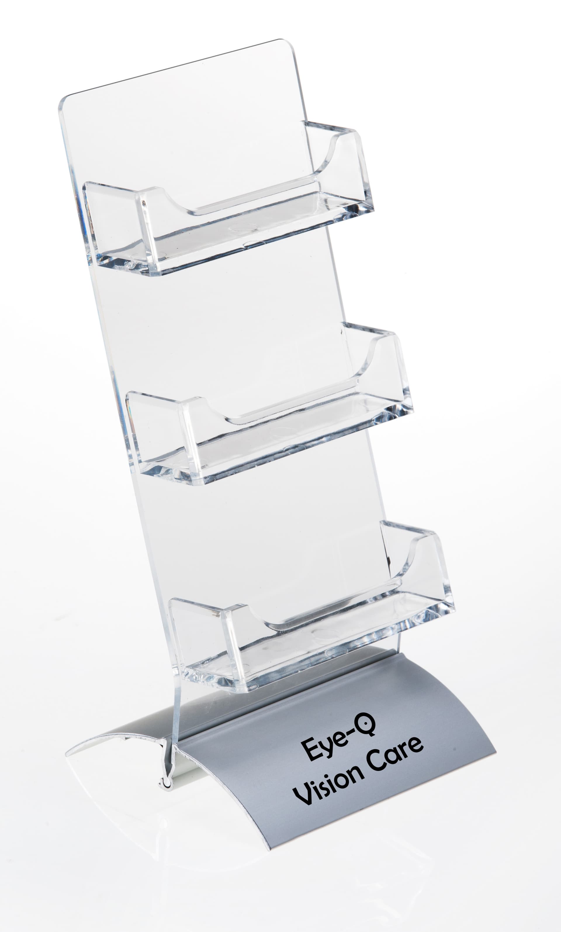 3-Pocket Card Display with Printed Logo in 1-Color Vinyl