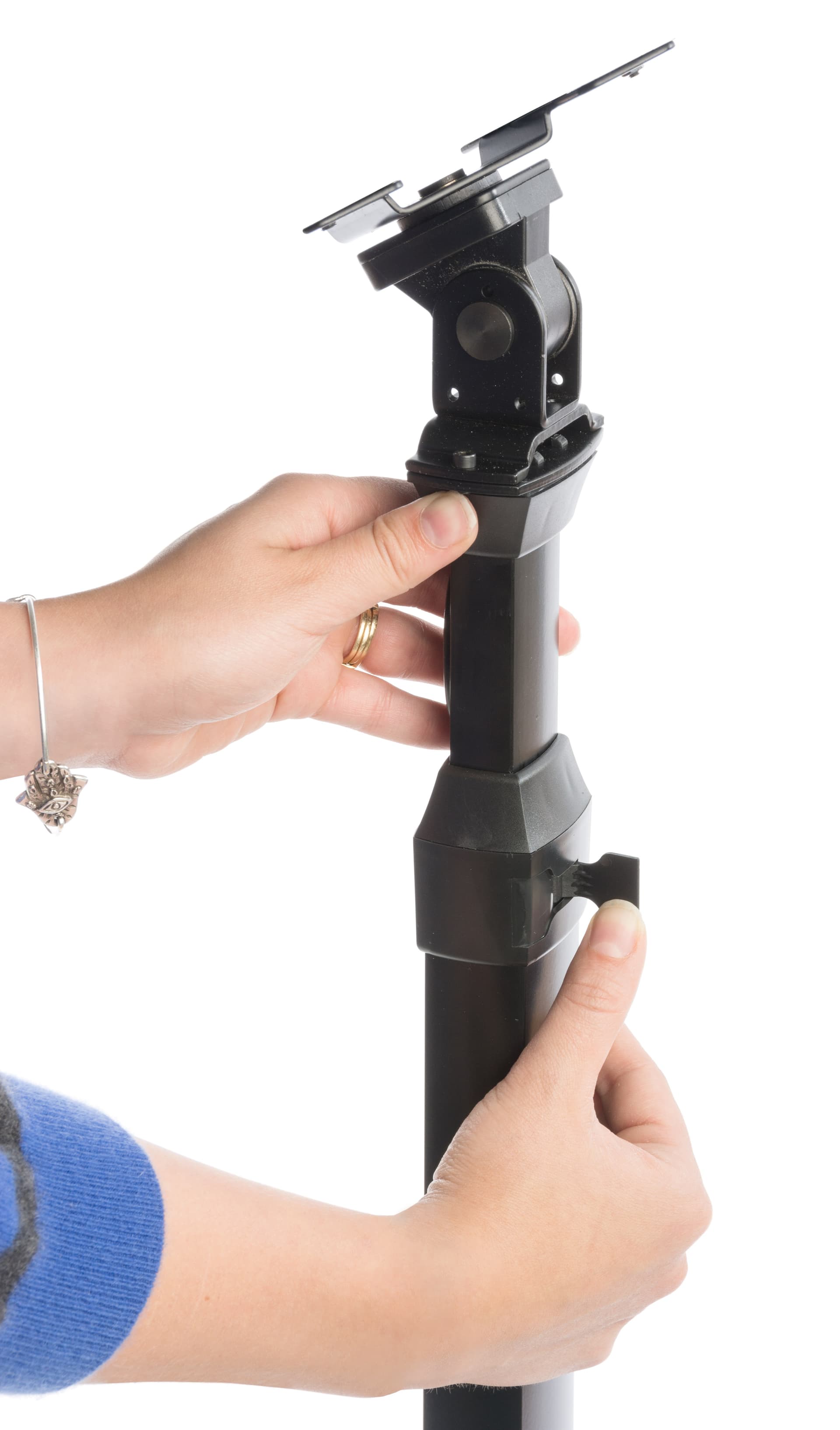 Freestanding Microsoft Surface Pro stand with height adjustment tab