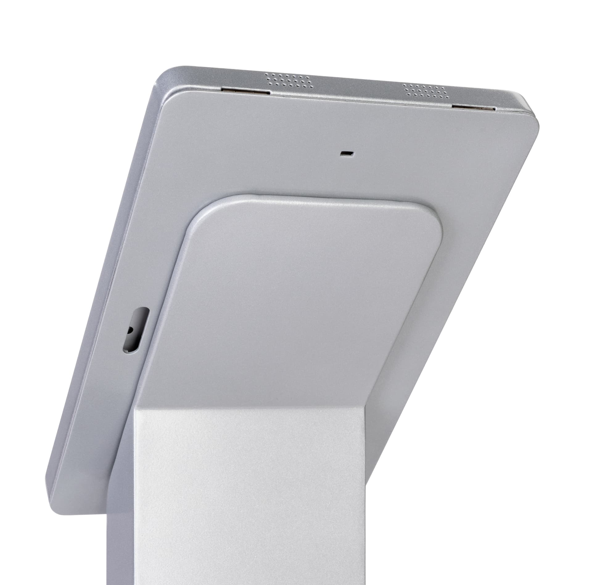 Microsoft Surface Pro floor stand with poster and accessible camera