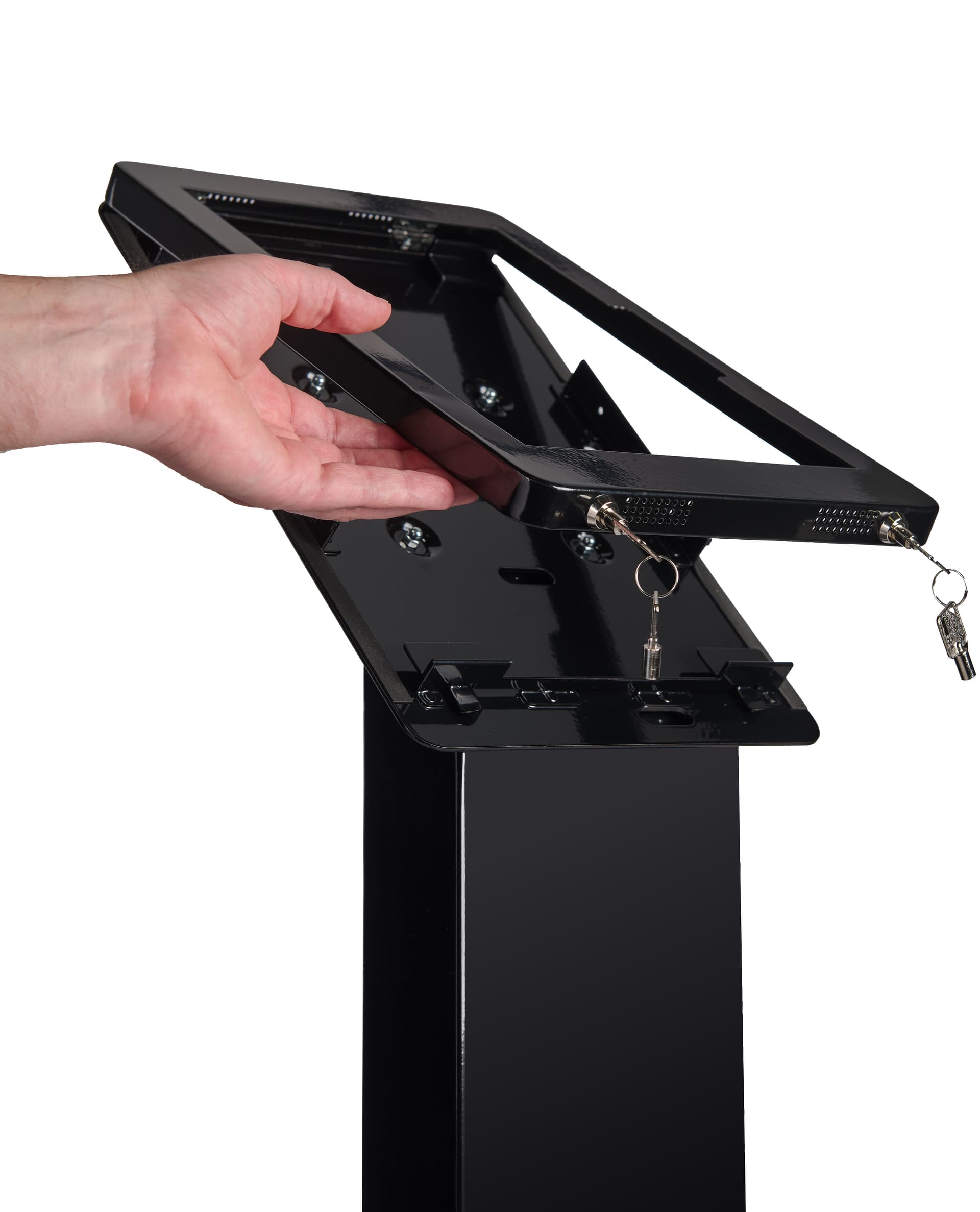 locking surface pro floor stand kiosk