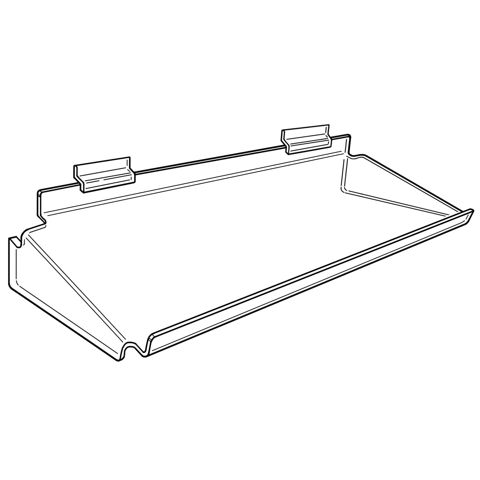 Spacious Slatwall Shelf