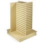4-Sided Slatwall Kiosk for Floor, 36-inch-wide, No Accessories, Pinwheel - Maple
