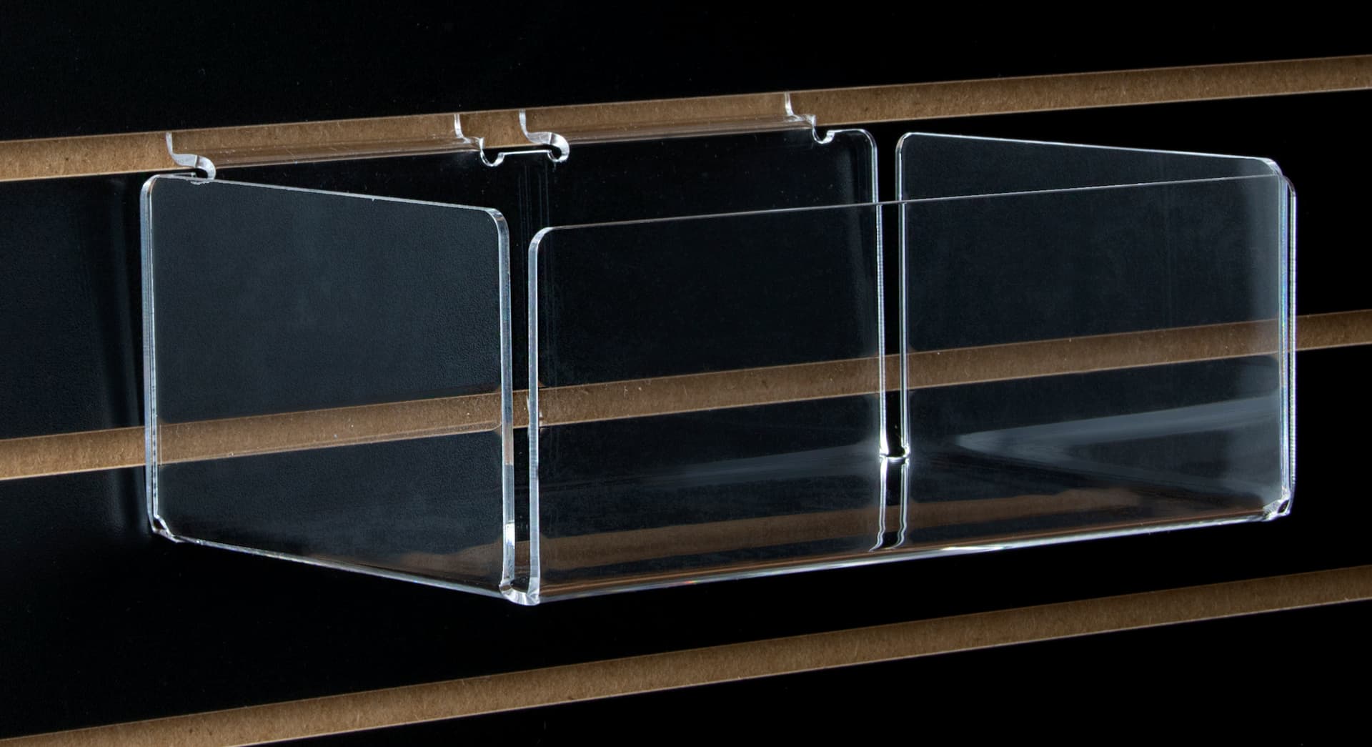 Acrylic Slatwall Bin: Single Compartment