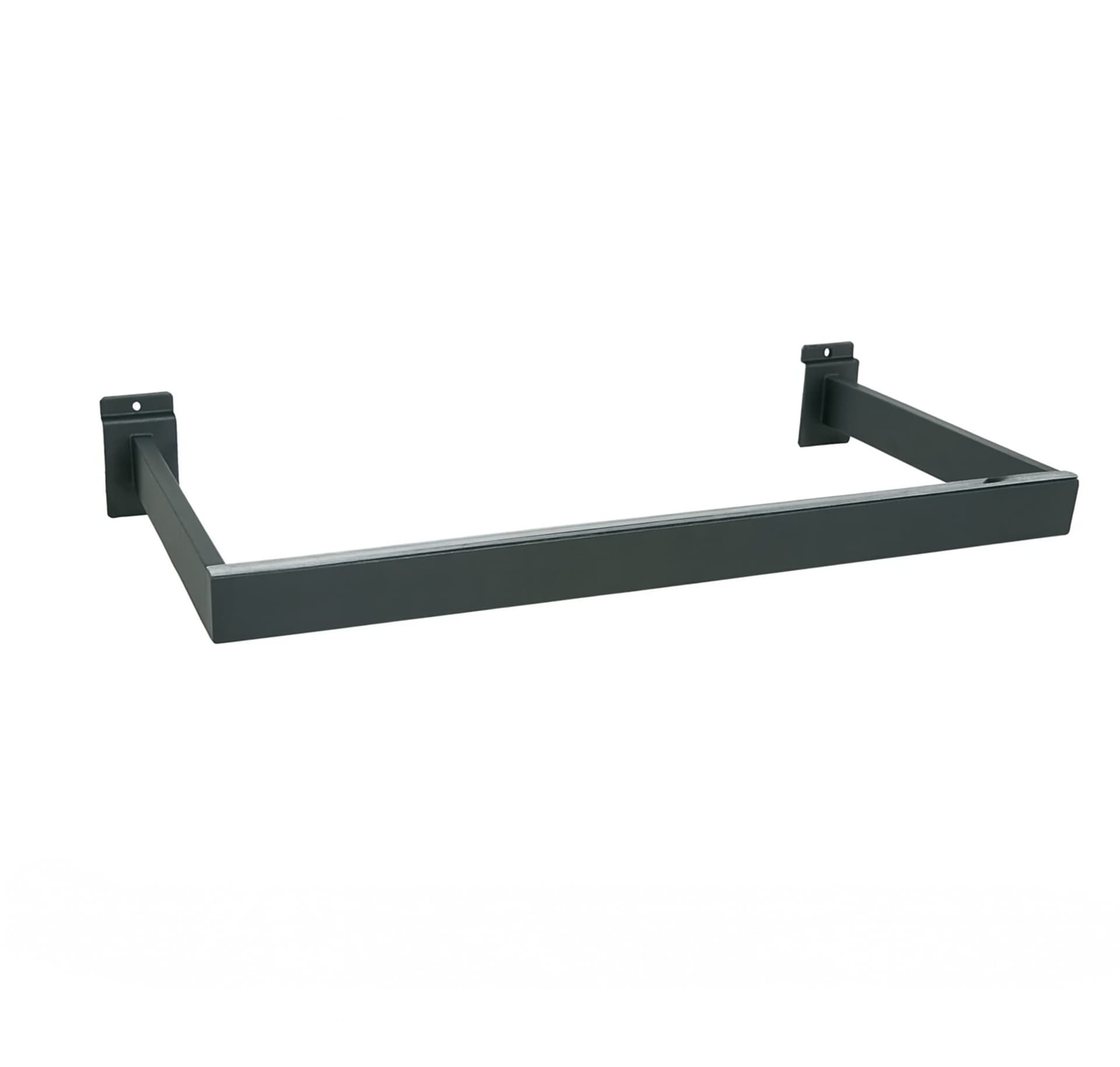 Slatwall U-shaped hangrail in black