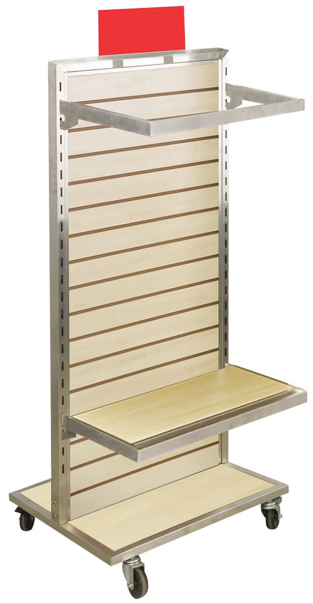 Double Sided Rolling Slatwall Gondola