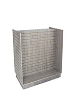 H-unit slatwall gondola display with 4 sides