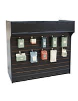 Ledgetop service counter with locking cash drawer