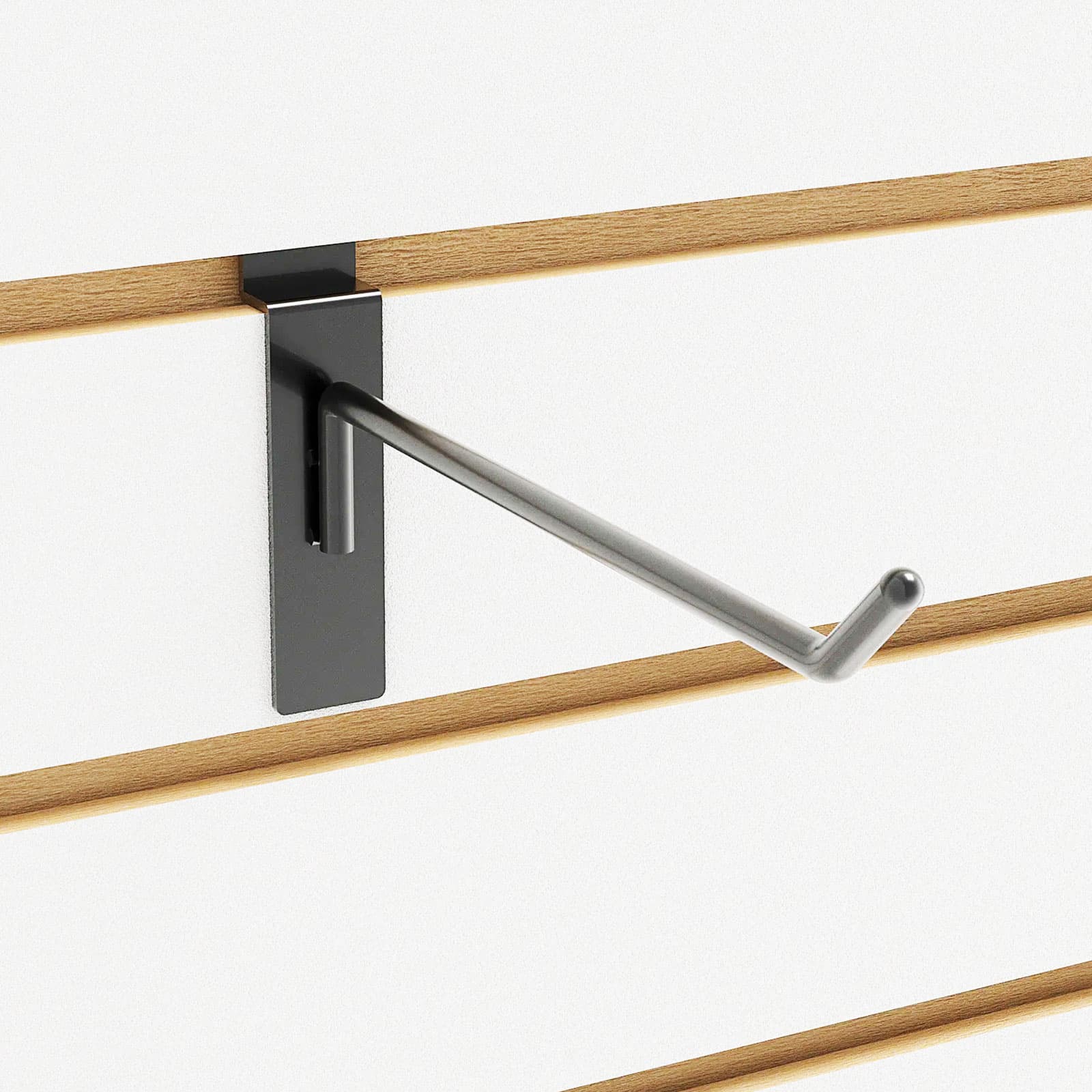 Slatwall hooks feature 6 inch lengths
