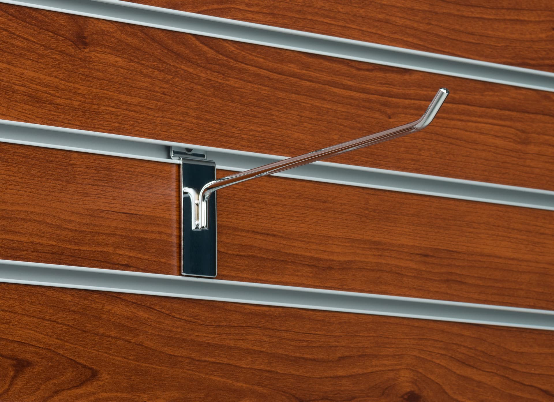 Metal 8" Chrome Display Hook for Slat Panel