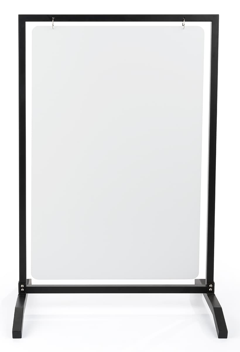 Metal frame 24x36 custom swinging black sidewalk hang sign