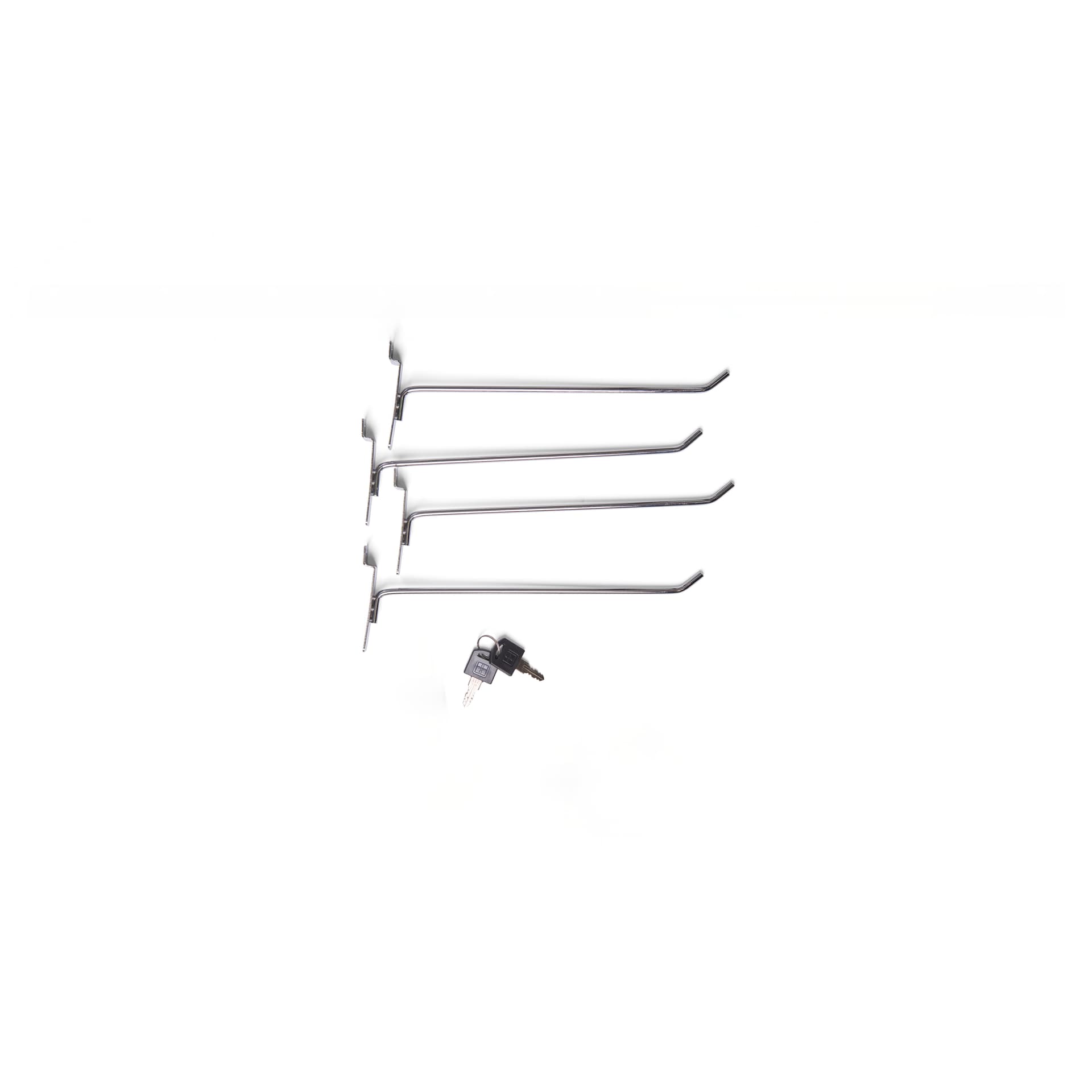 Slatwall display case with mounting hardware