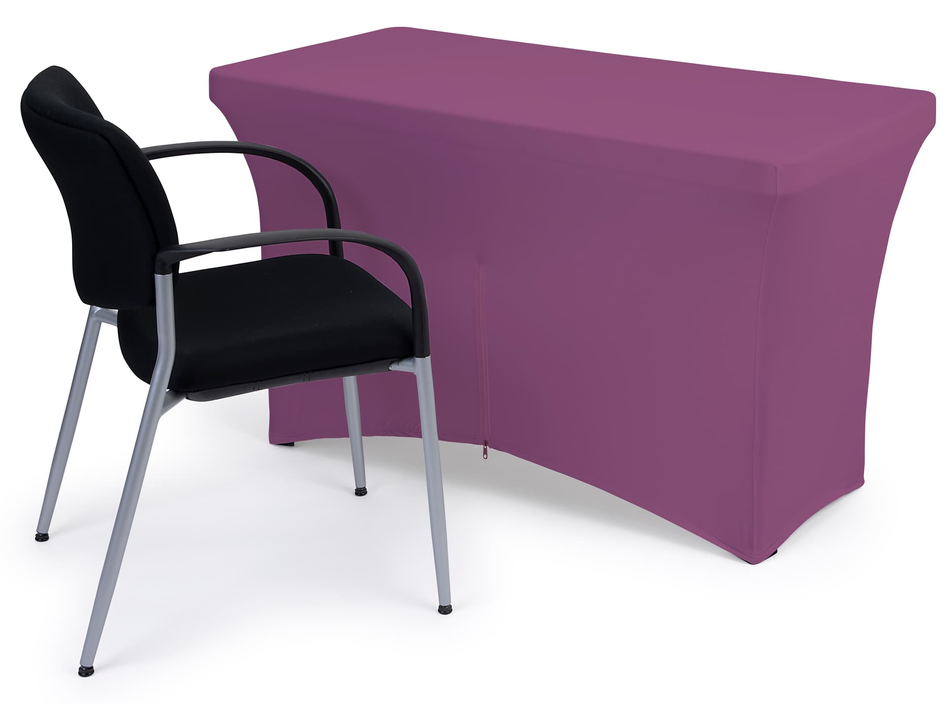 Fitted spandex table covers with back zipper