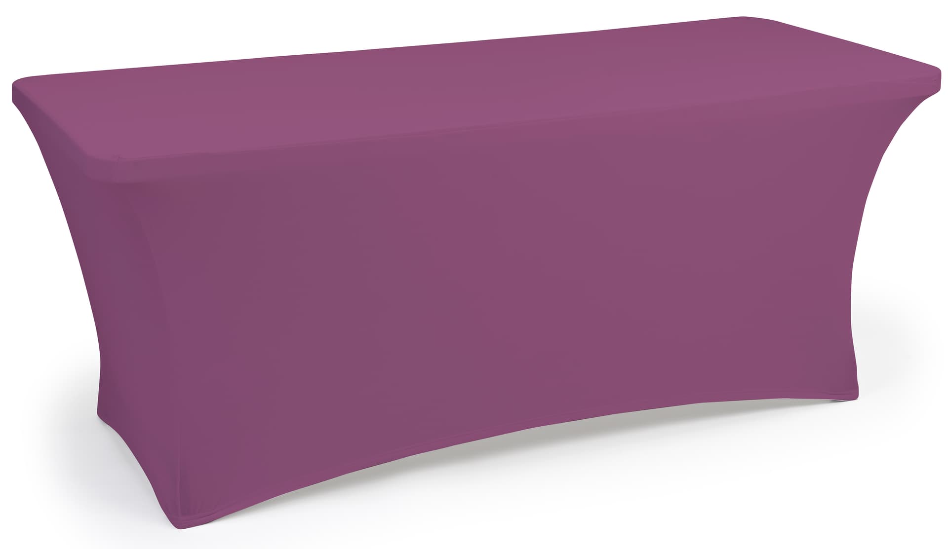 Purple fitted spandex table covers