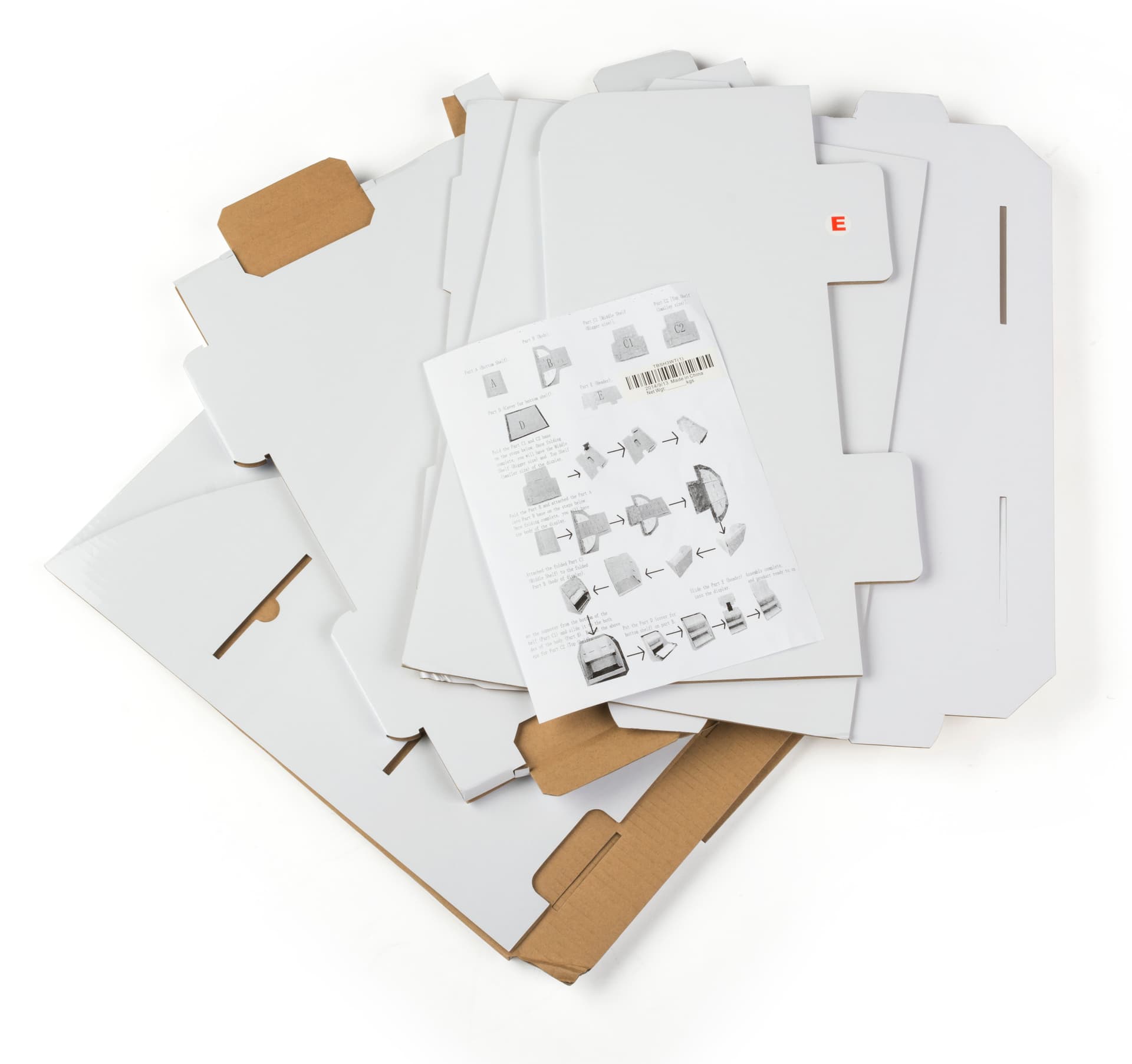 Tabletop Cardboard Display, 19" Overall Width
