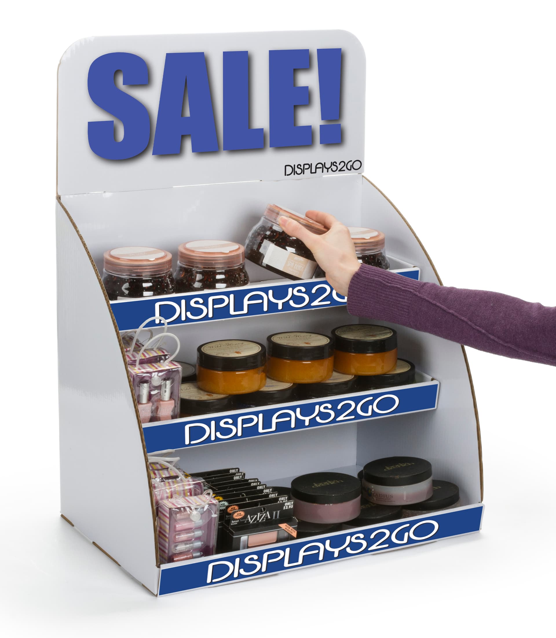 Tabletop Cardboard Display, 26" Overall Height