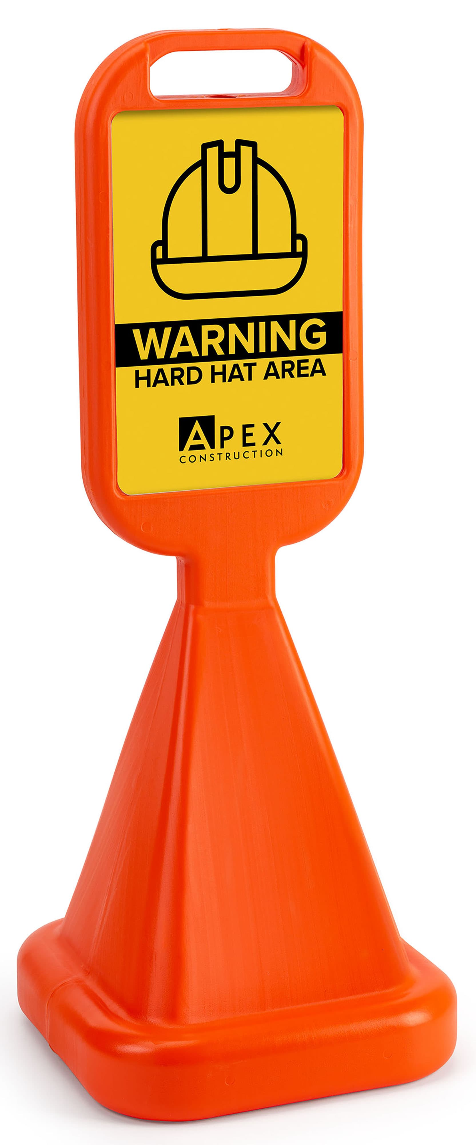 Traffic cone signage for TCSWSN series made from weatherproof substrate