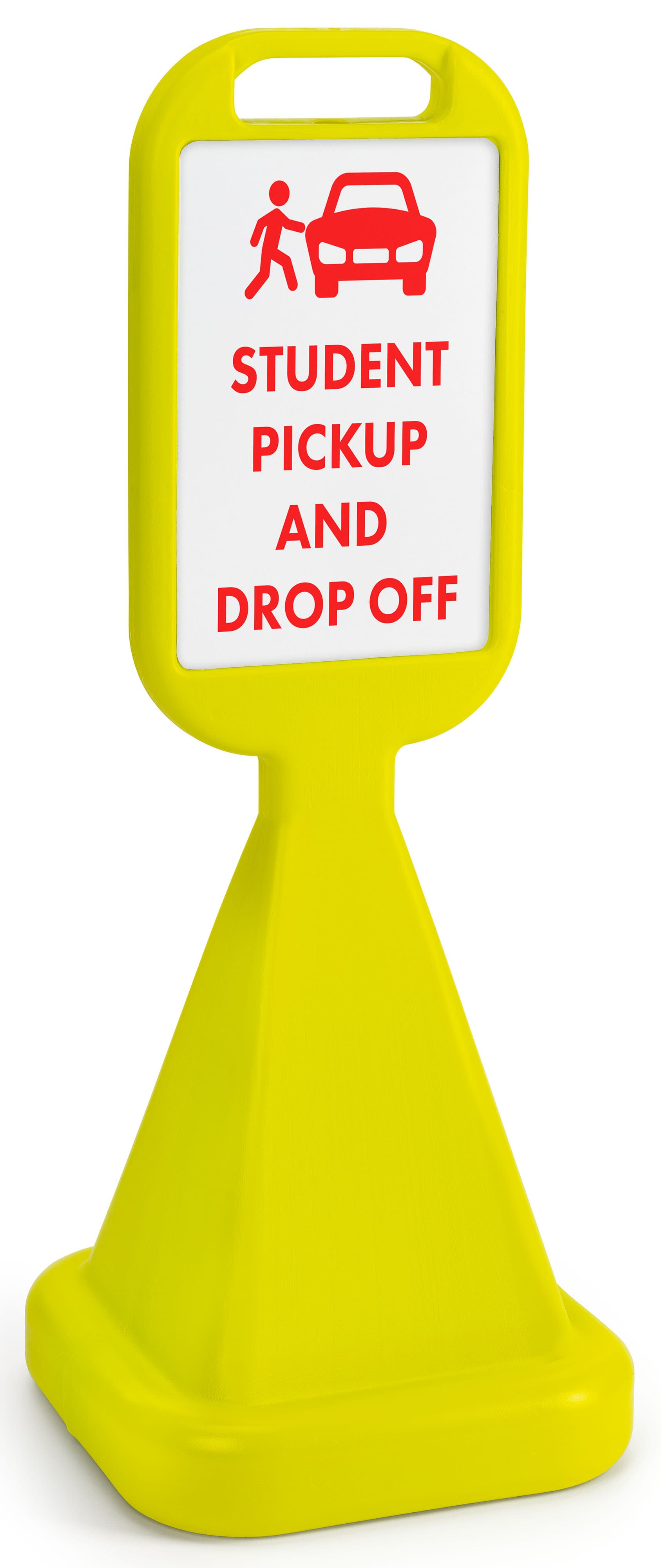 Traffic cone signage for TCSWSN series printed with full-color solvent