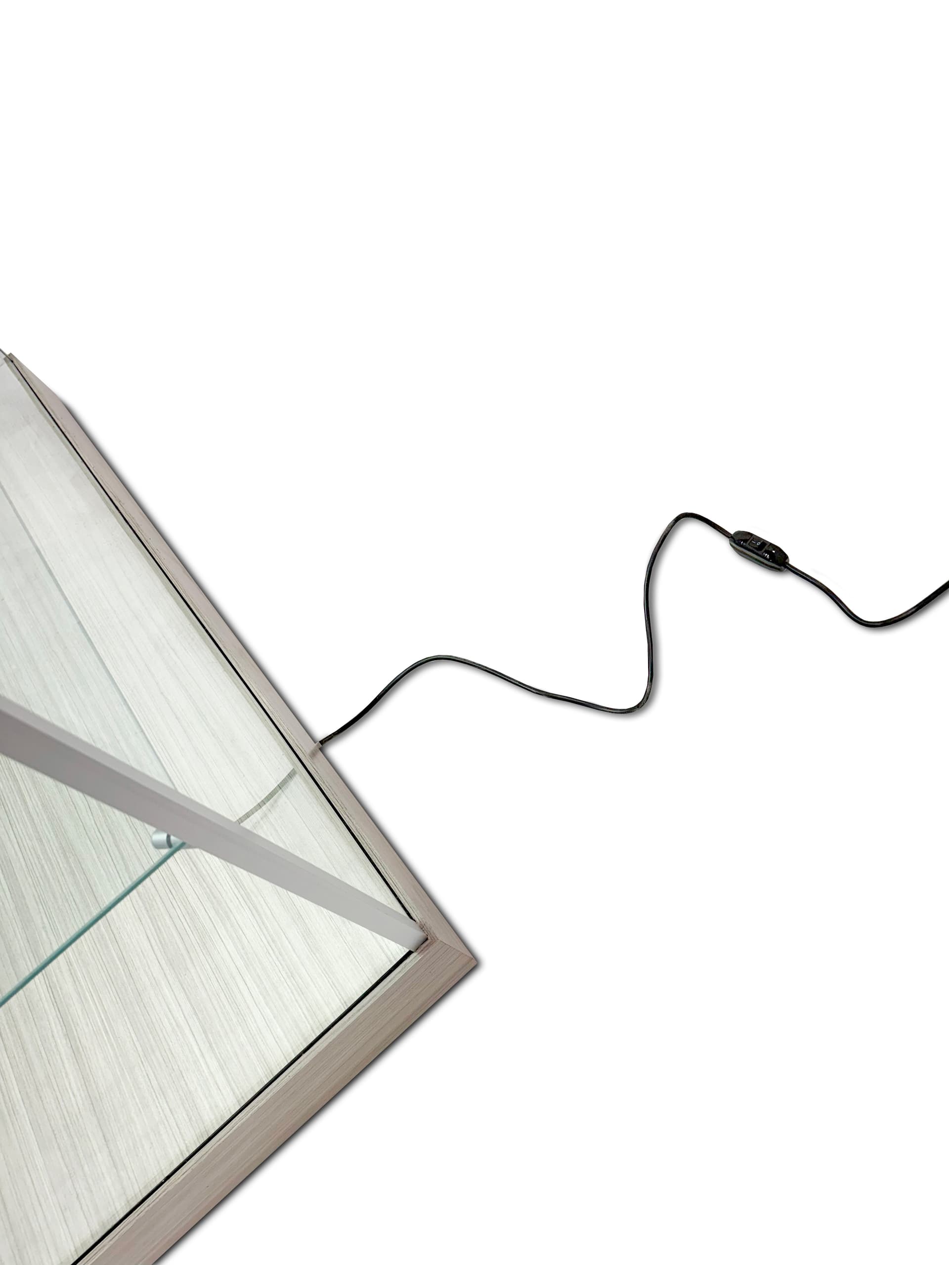 Frameless Display Case Rear Exit Power Cord