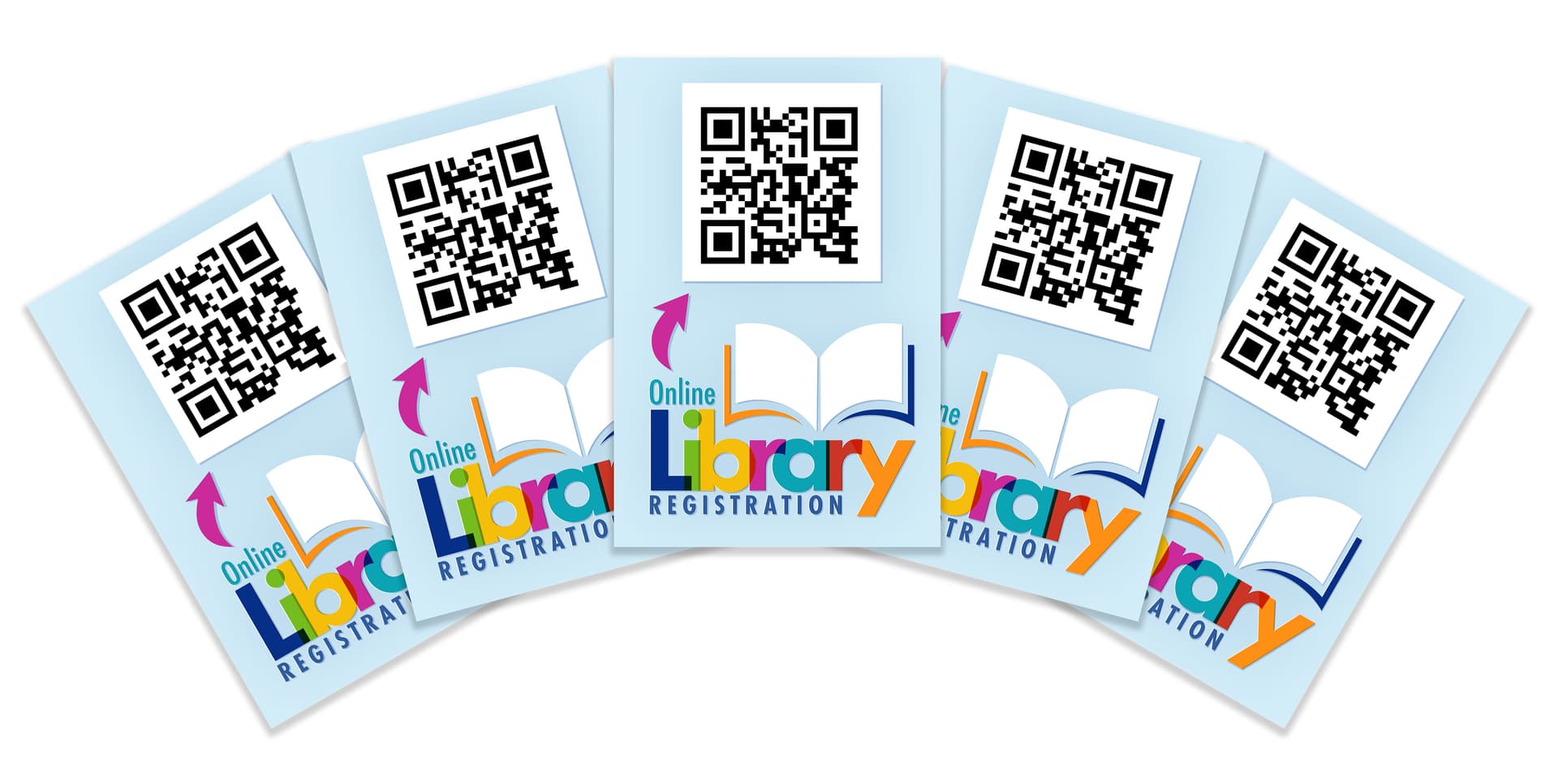 Custom printed 4x6 table top decals with QR code graphics