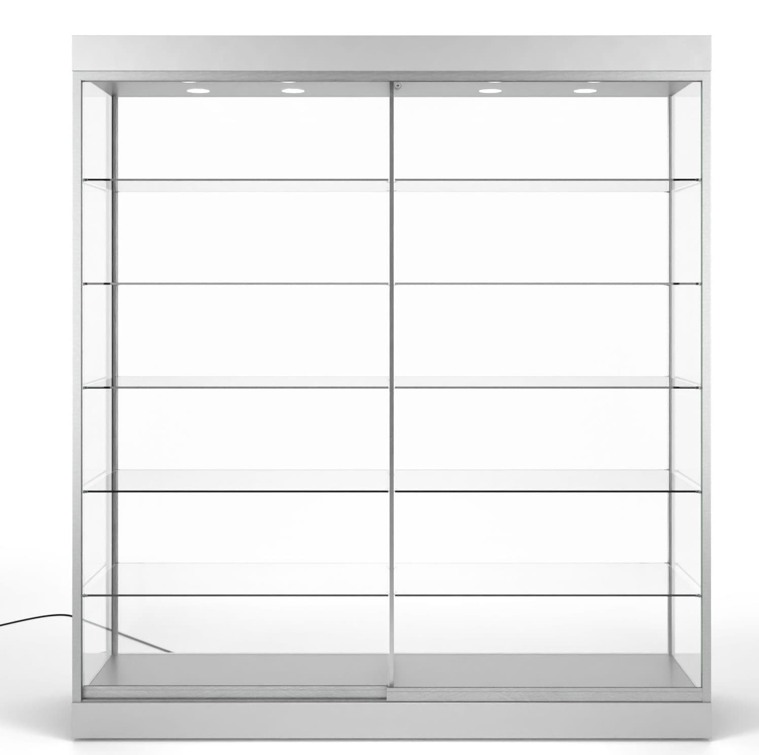 Glass showcase cabinet with sliding door