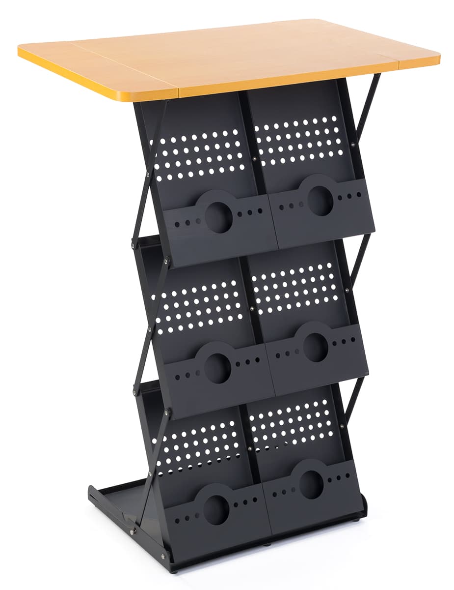 Folding Magazine Rack with Maple Counter