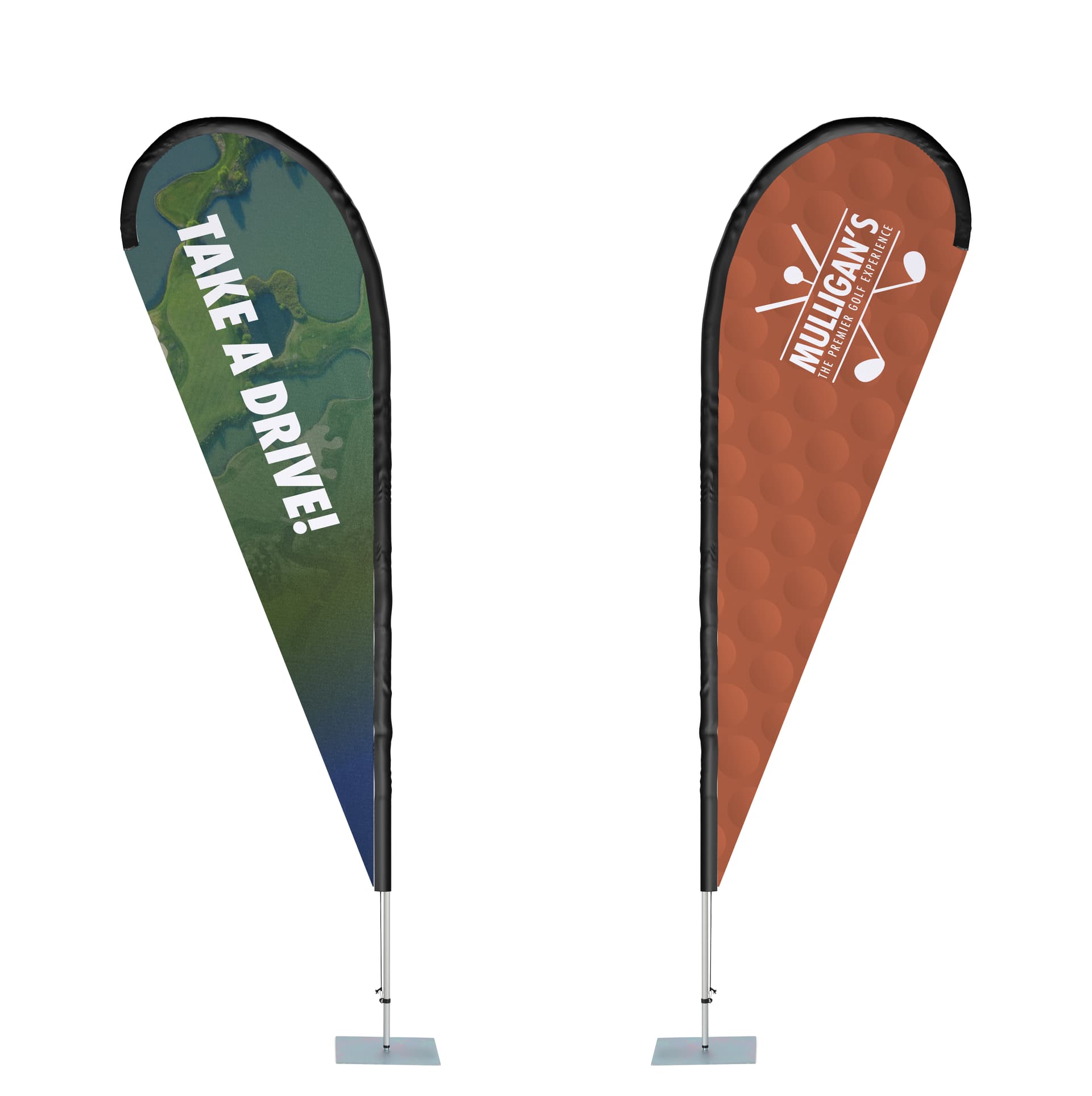 Custom Teardrop Flag is double-sided