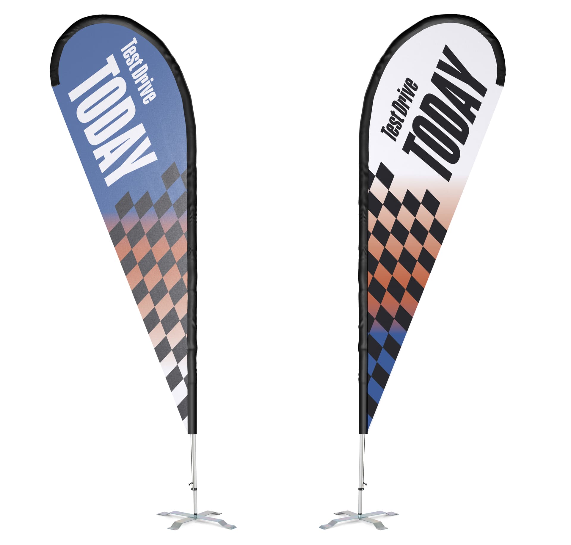 Outdoor Teardrop Flag is double-sided