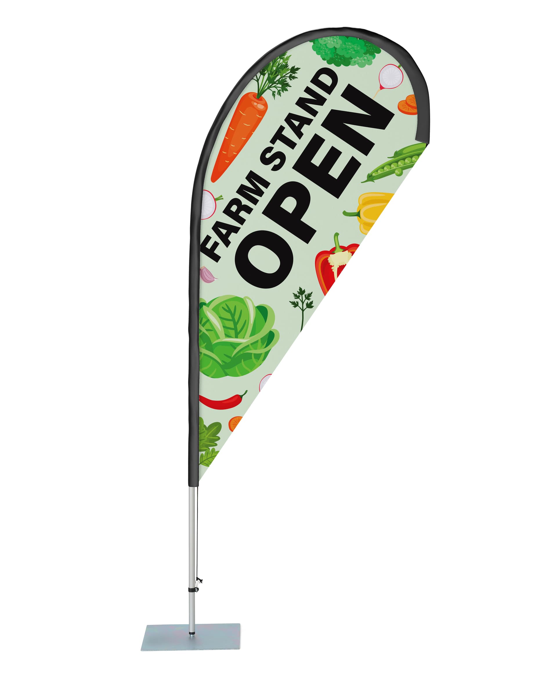 Custom Teardrop Flag printed with your custom artwork