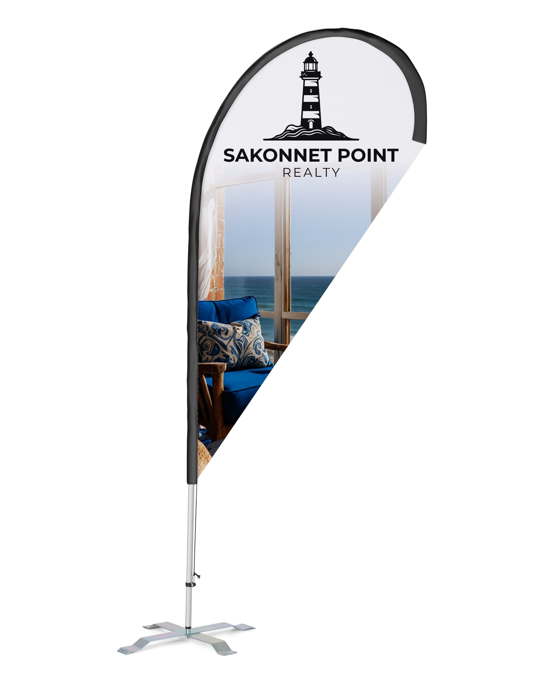 Double-Sided Replacement Flag for TDFKIT Teardrop Advertising Flags is 6' tall