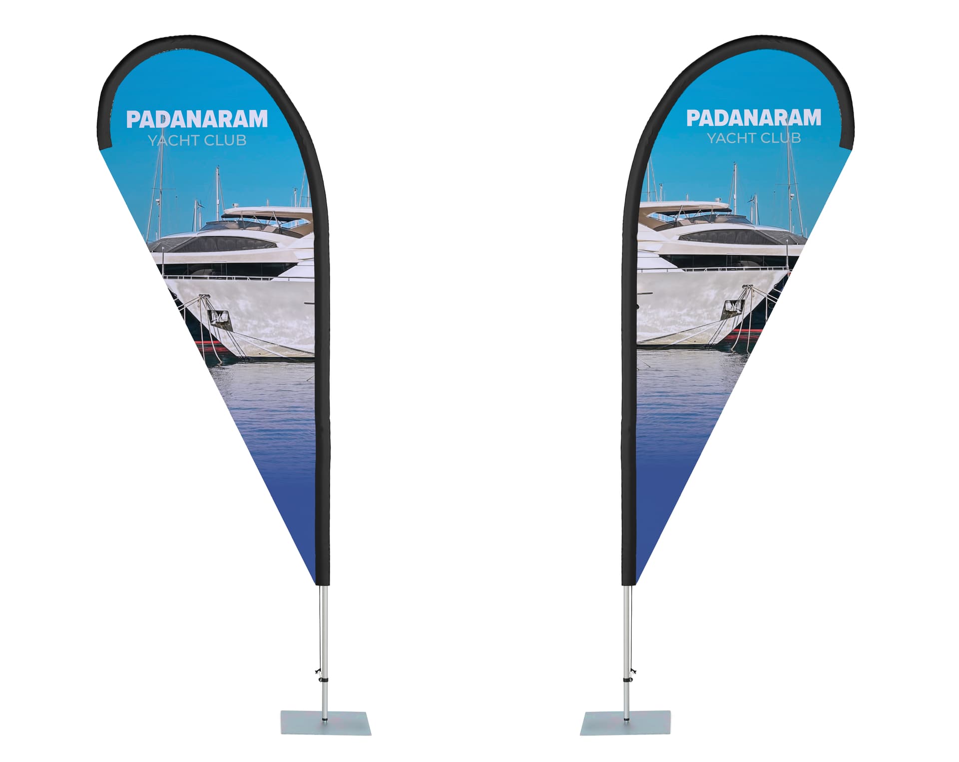 Custom Teardrop Flag is double-sided