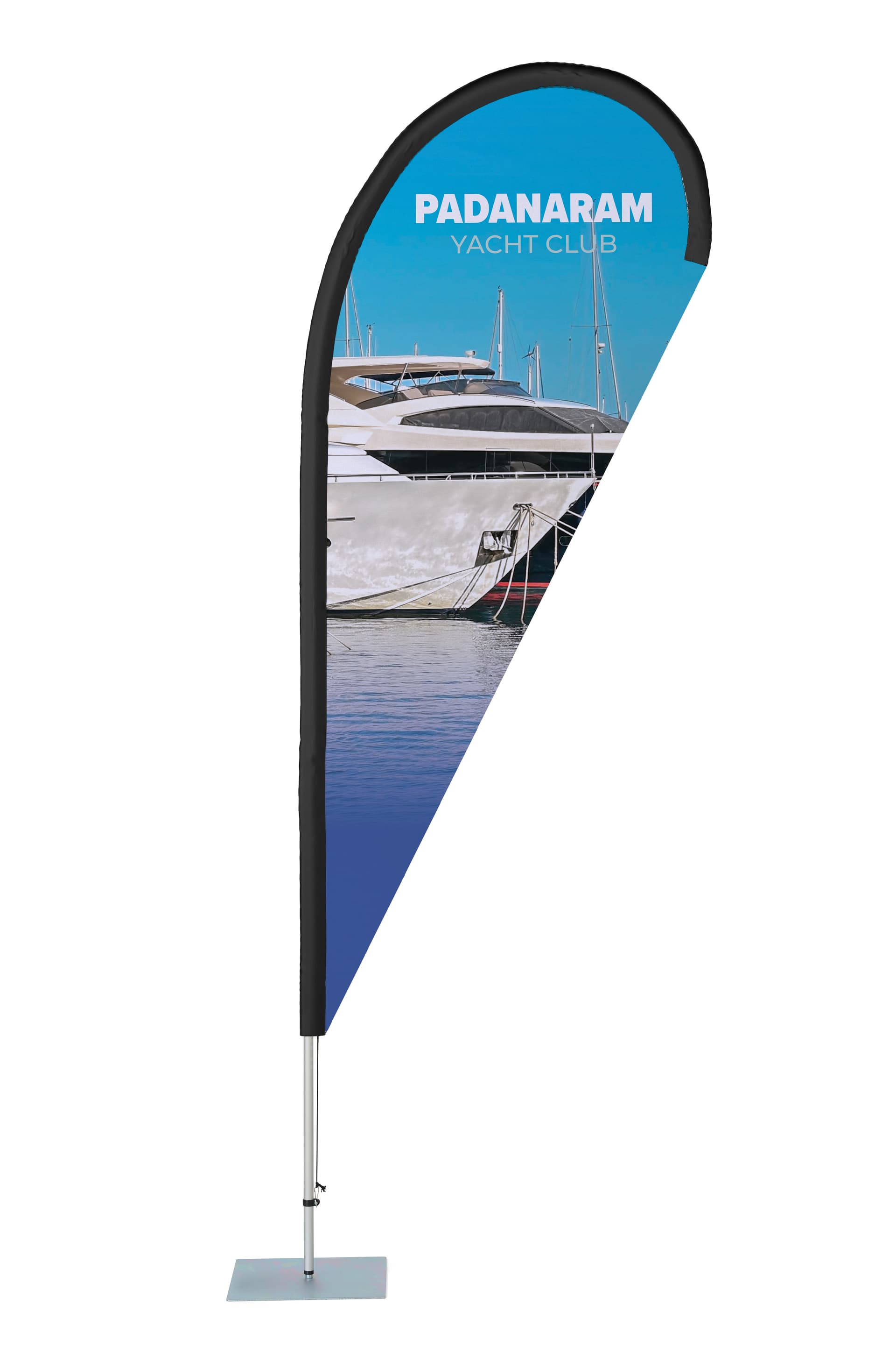 Custom Teardrop Flag features your custom artwork
