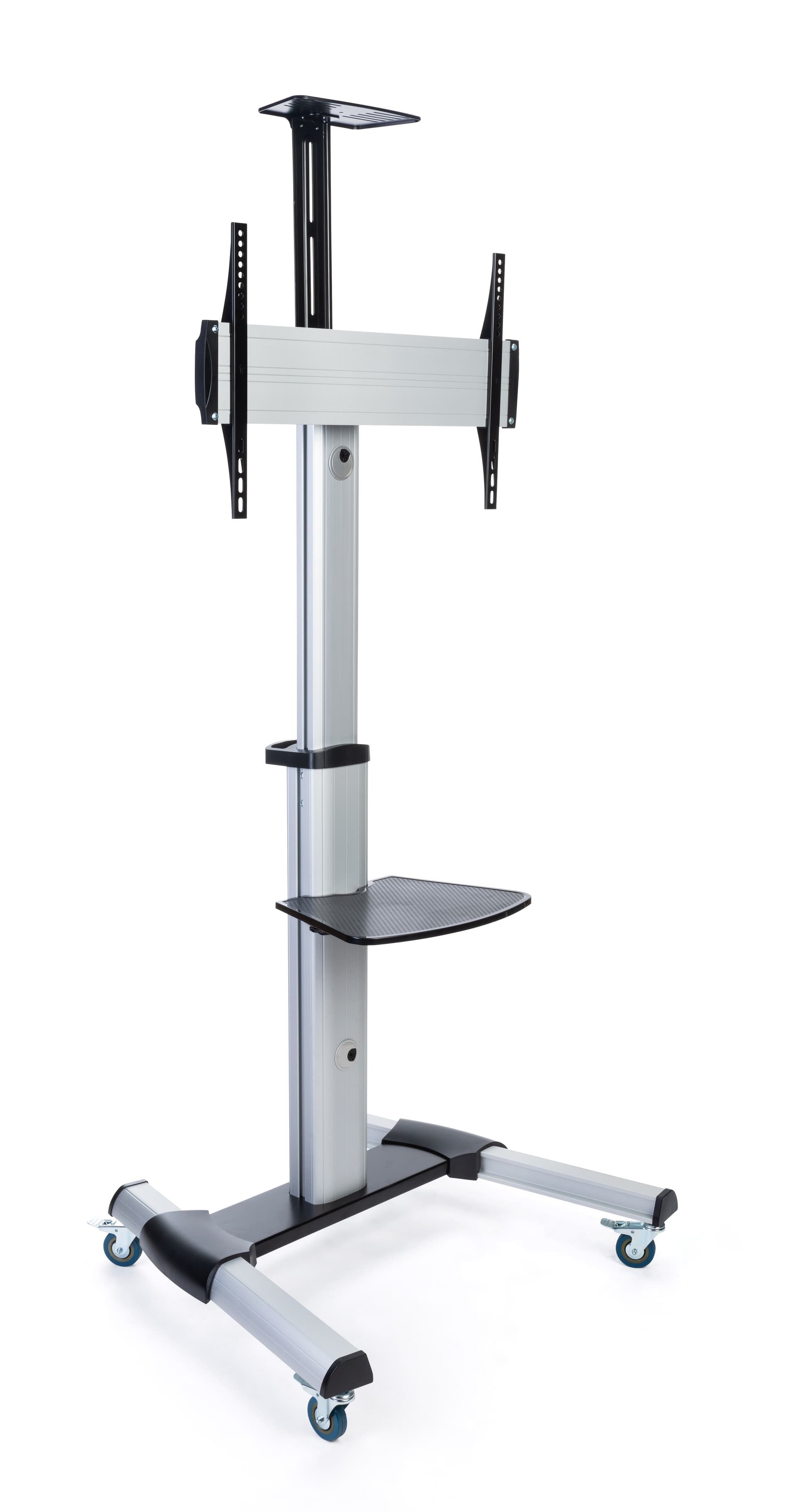 Rolling TV stand  for flat screen TV with locking casters