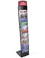 Black Literature Stand with Portable Design
