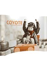 Trade show pop up display with end cap graphics