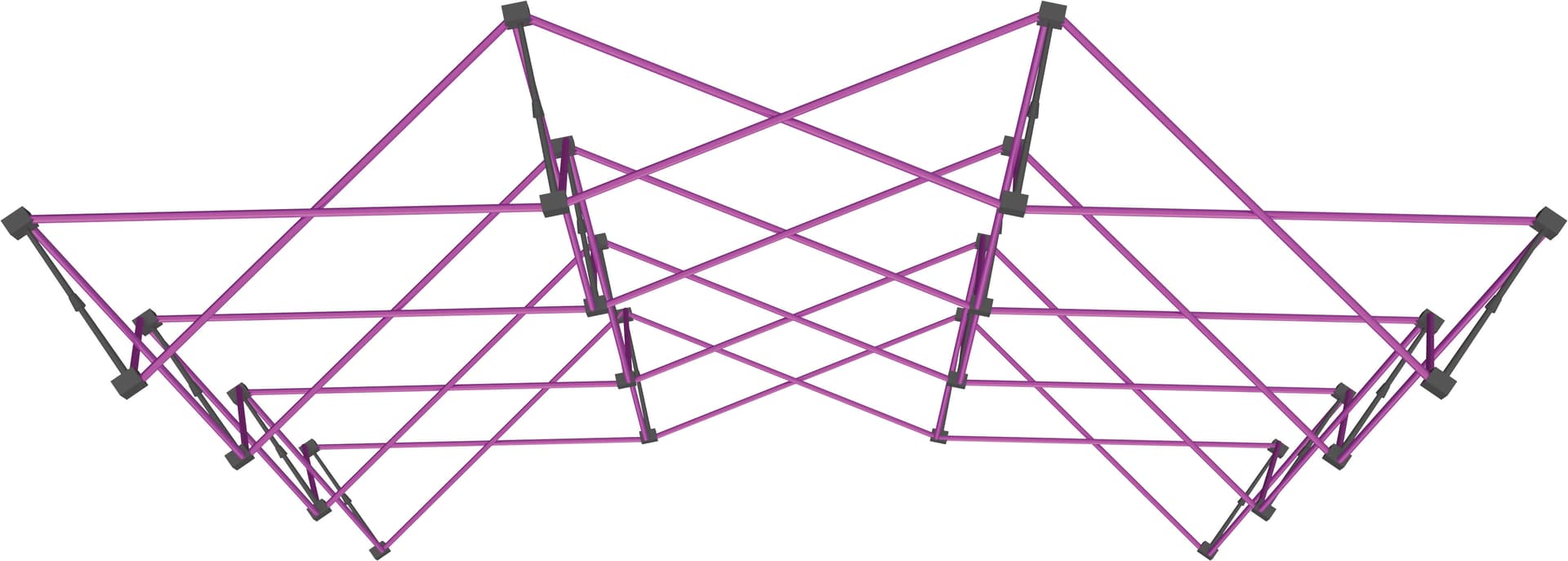 Pop up display stands with curved frame