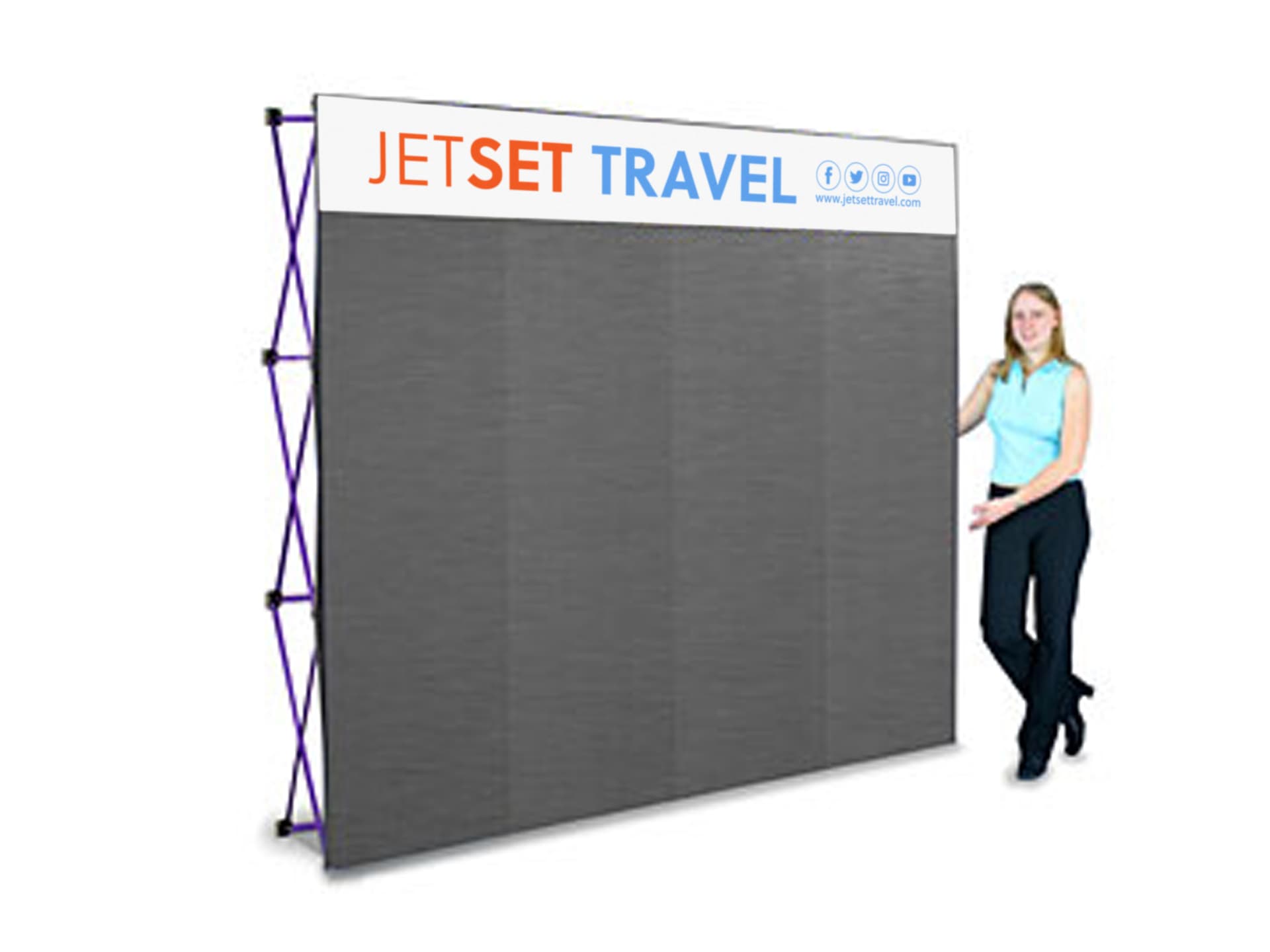 Exhibition pop up stand with 10 foot height