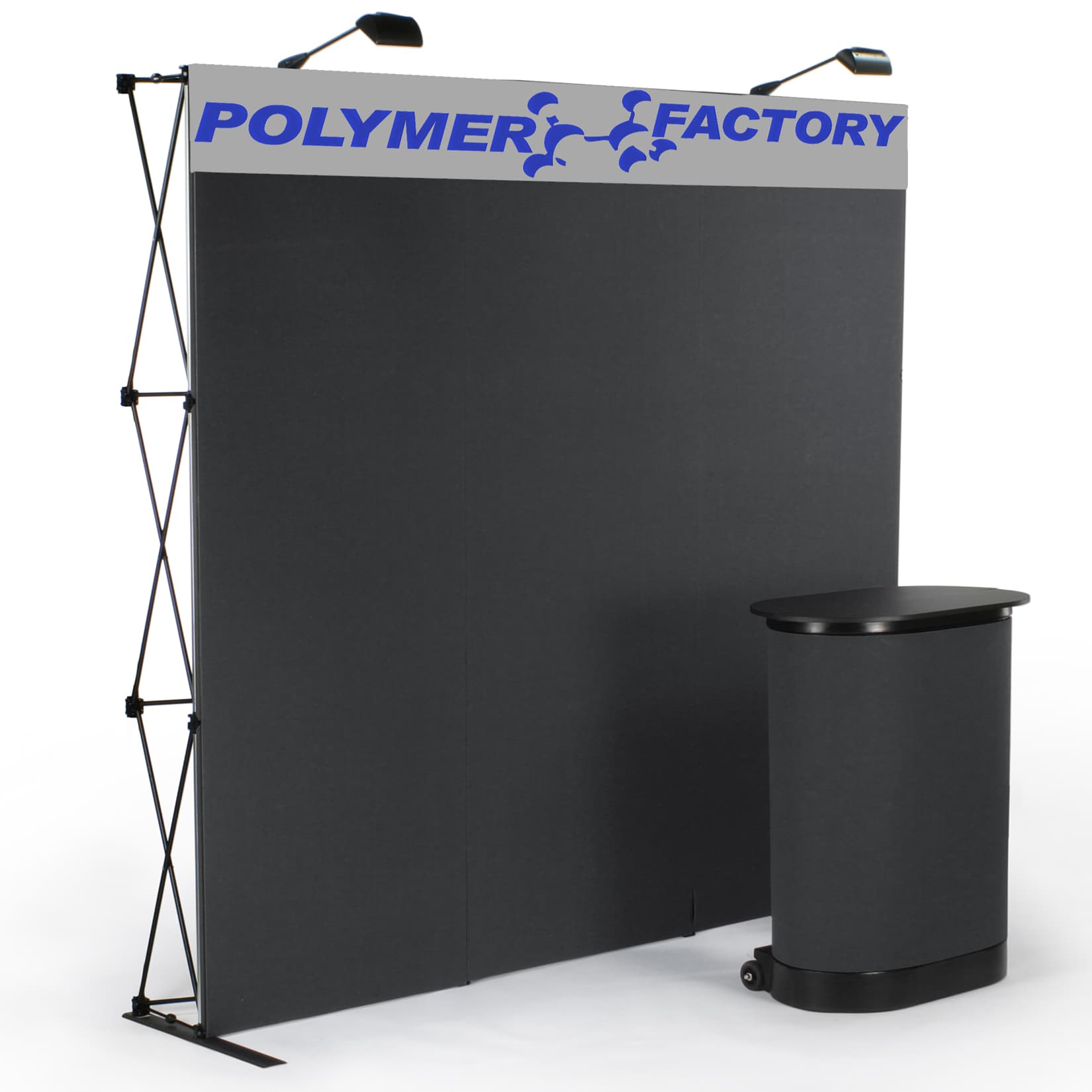black tradeshow display