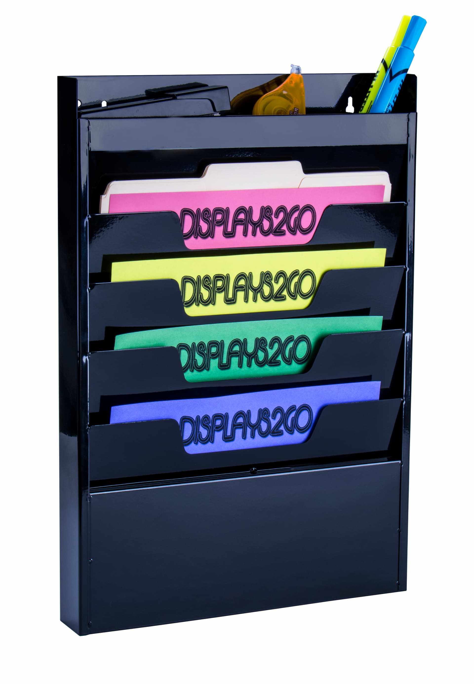 Wall File Hanger w/ 4 Pockets, Organizer