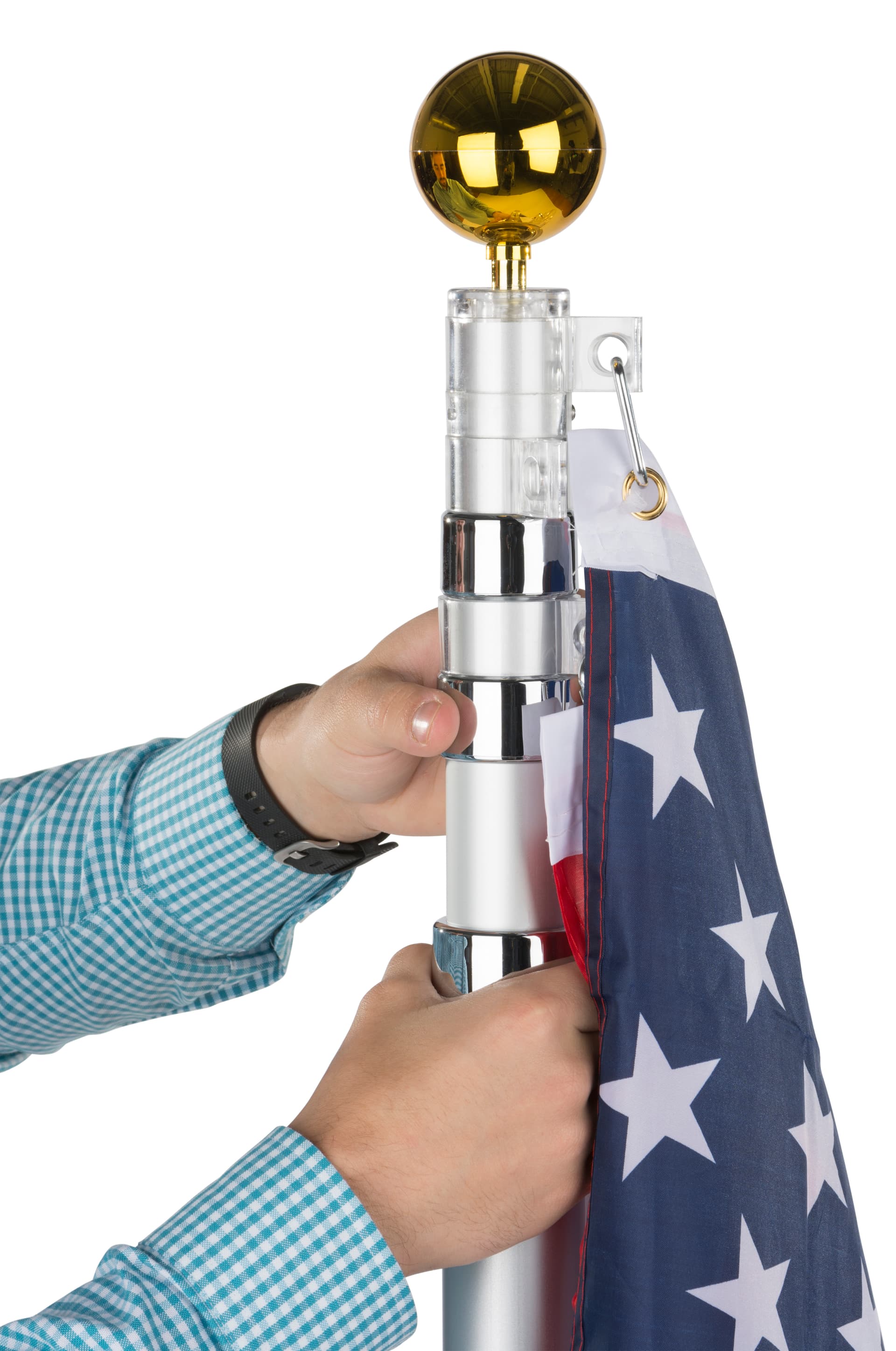 Telescoping Flagpole with Cam Locks