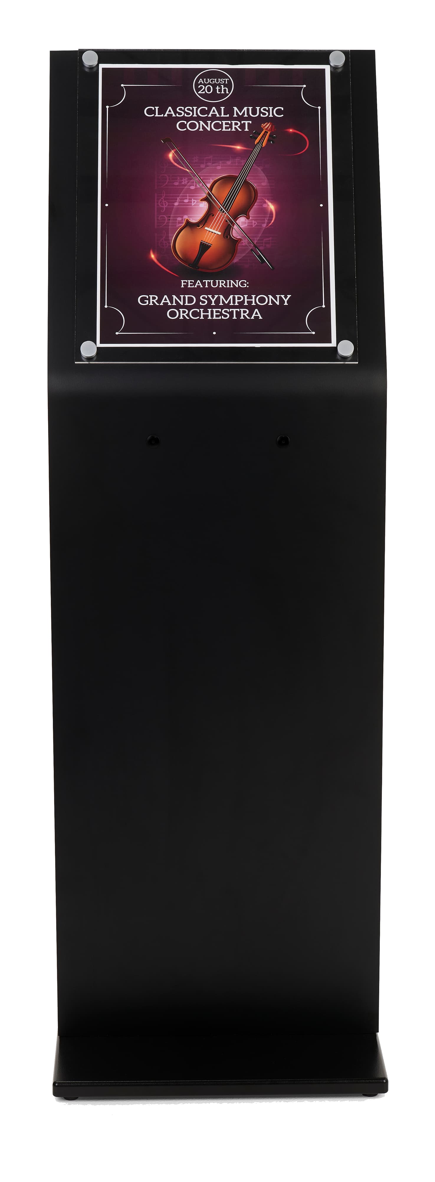 Angled Back Large Black Laminate Sign Stands