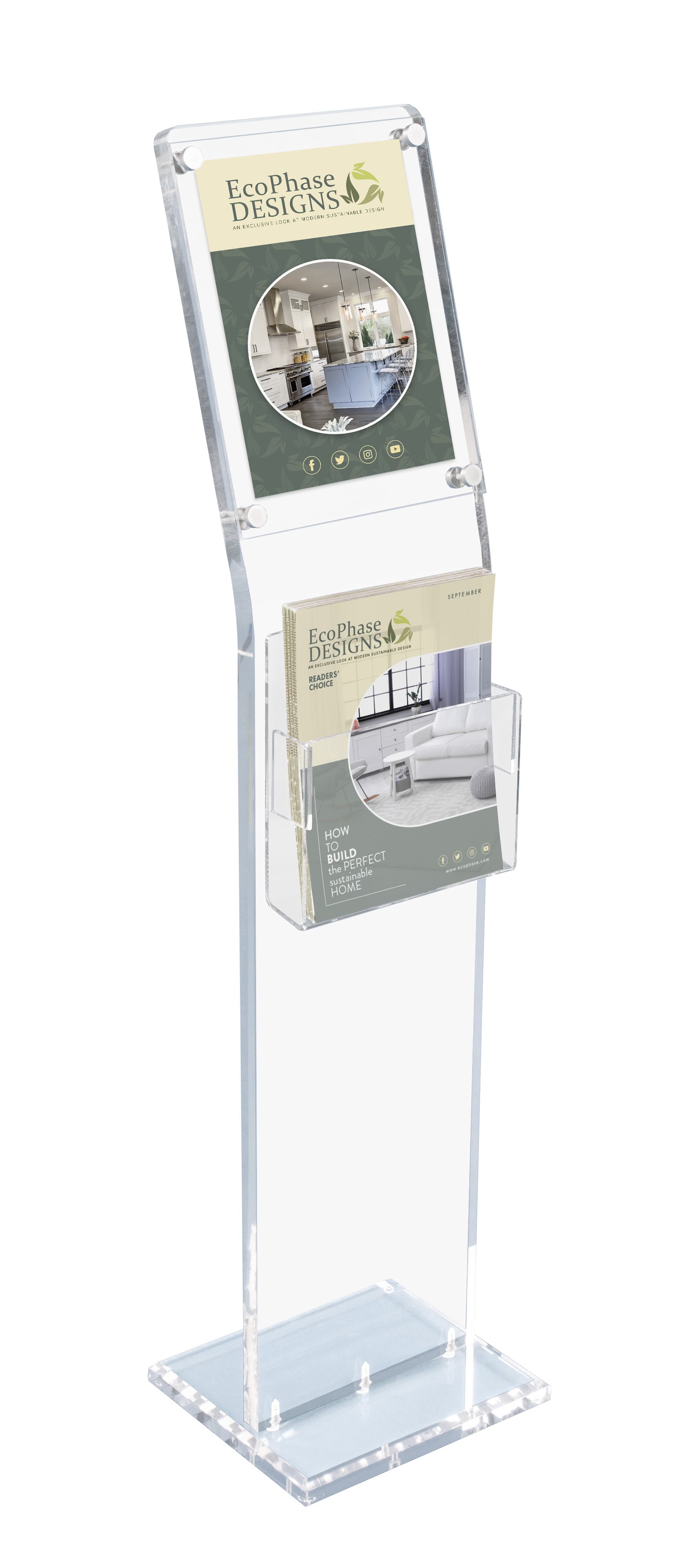 Acrylic literature display stand