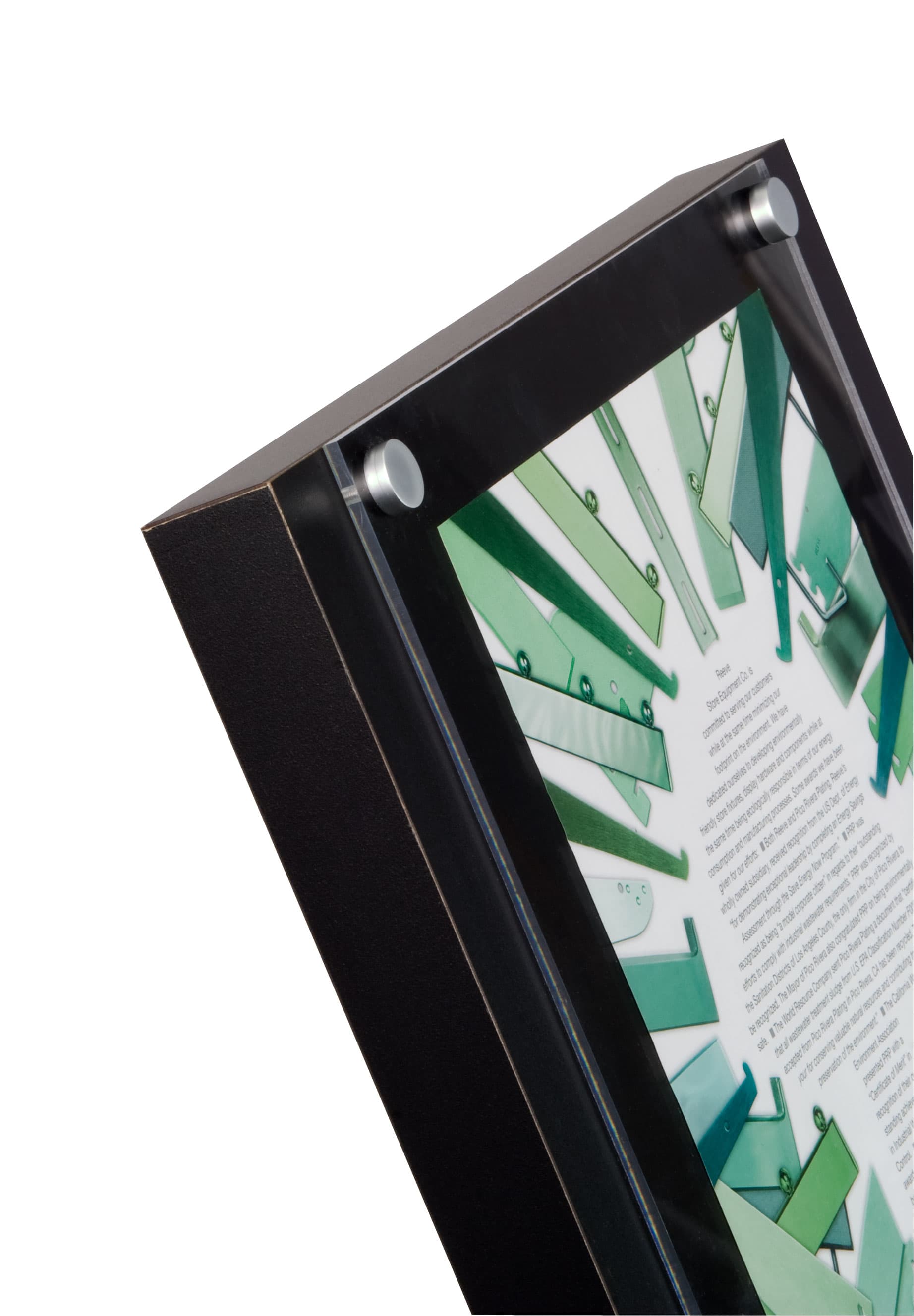 Literature Stand: Black w/2 Tiered 6 Pockets