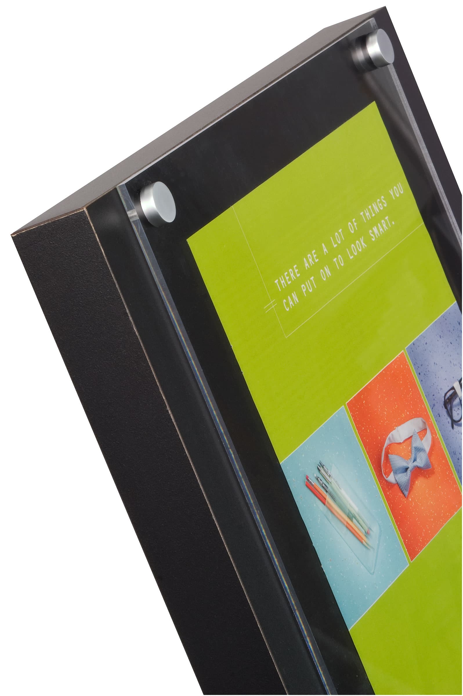 Black Brochure Stand: 11" x 14" Sign Holder