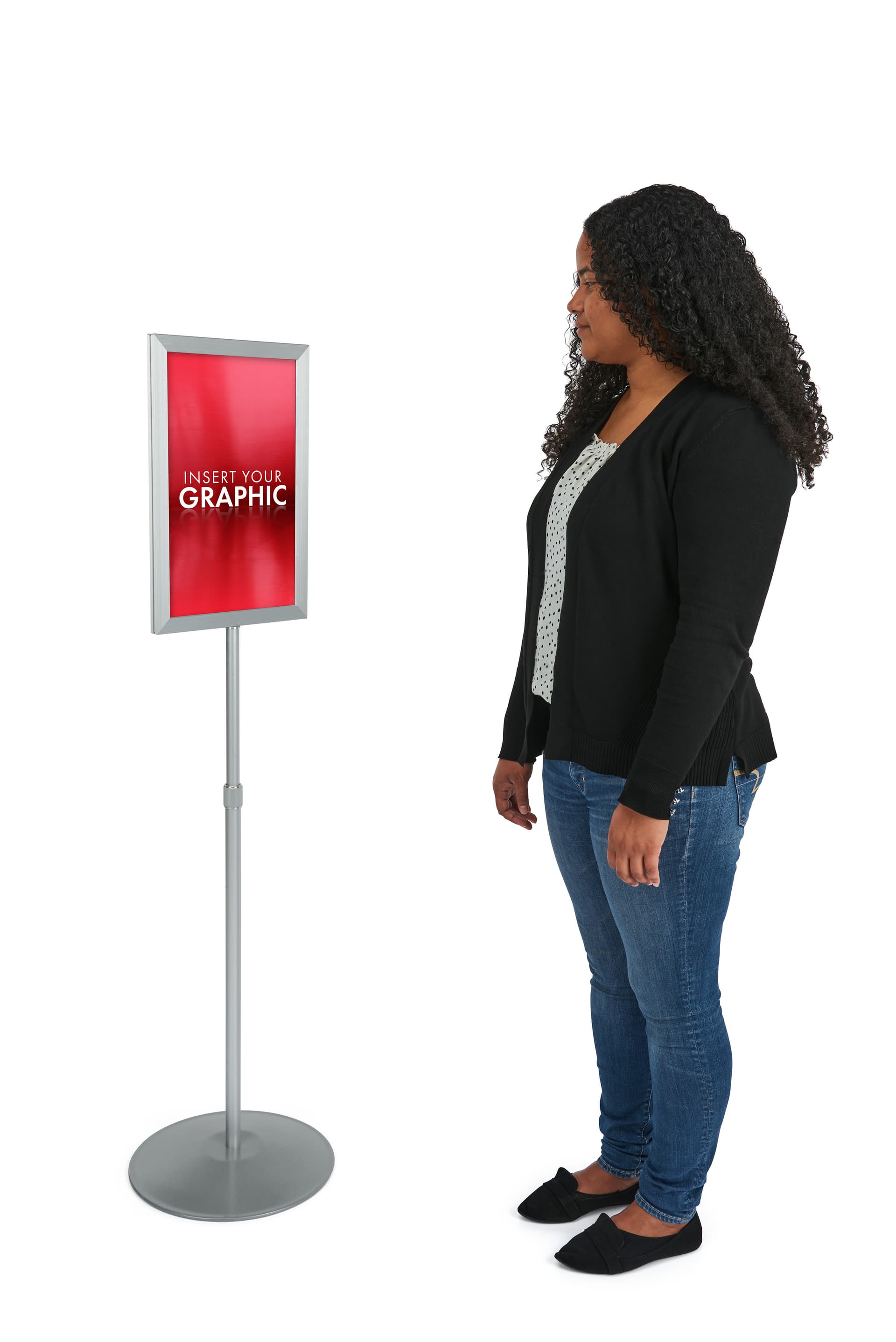 Sign frames with height adjustable feature